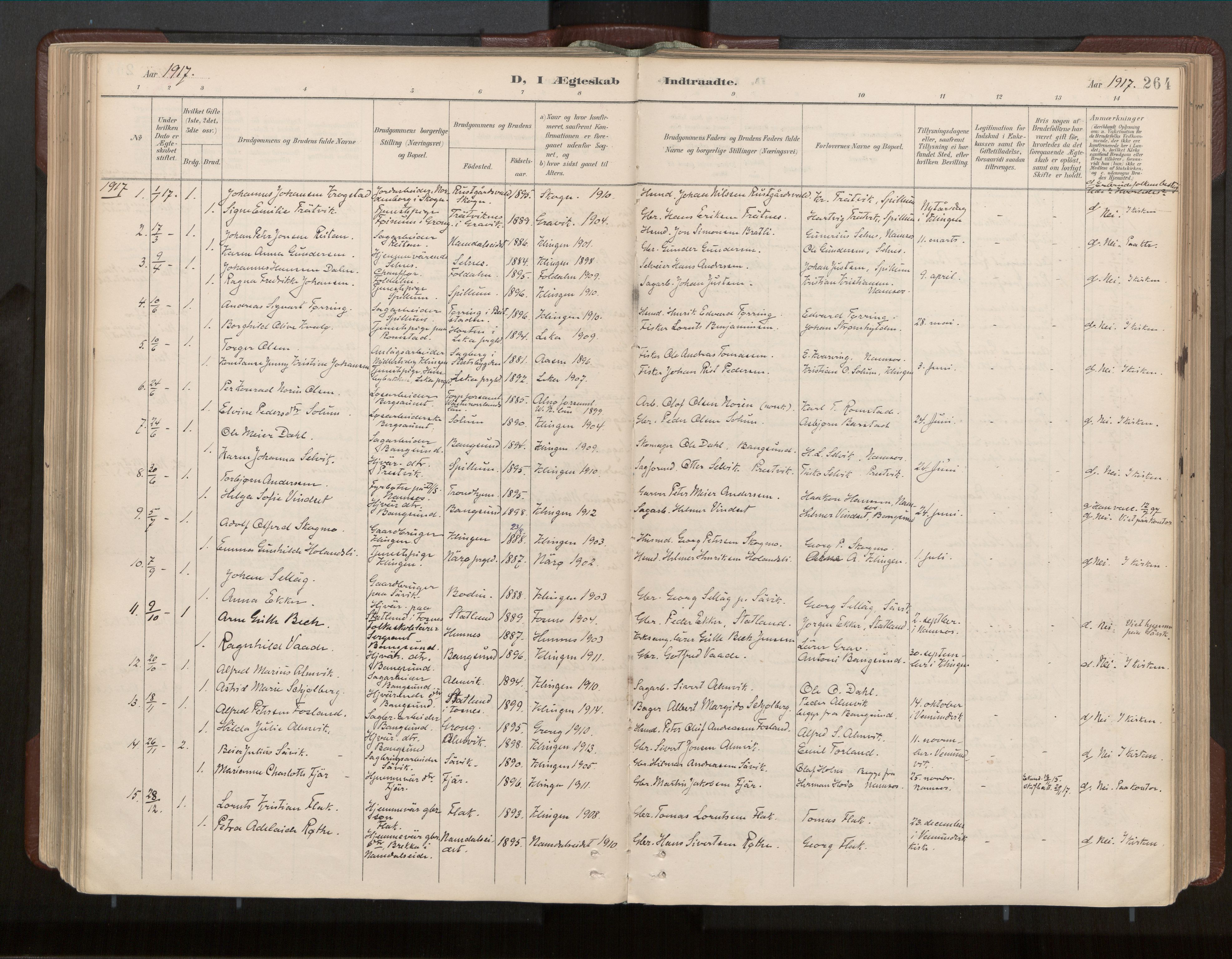 Ministerialprotokoller, klokkerbøker og fødselsregistre - Nord-Trøndelag, SAT/A-1458/770/L0589: Parish register (official) no. 770A03, 1887-1929, p. 264