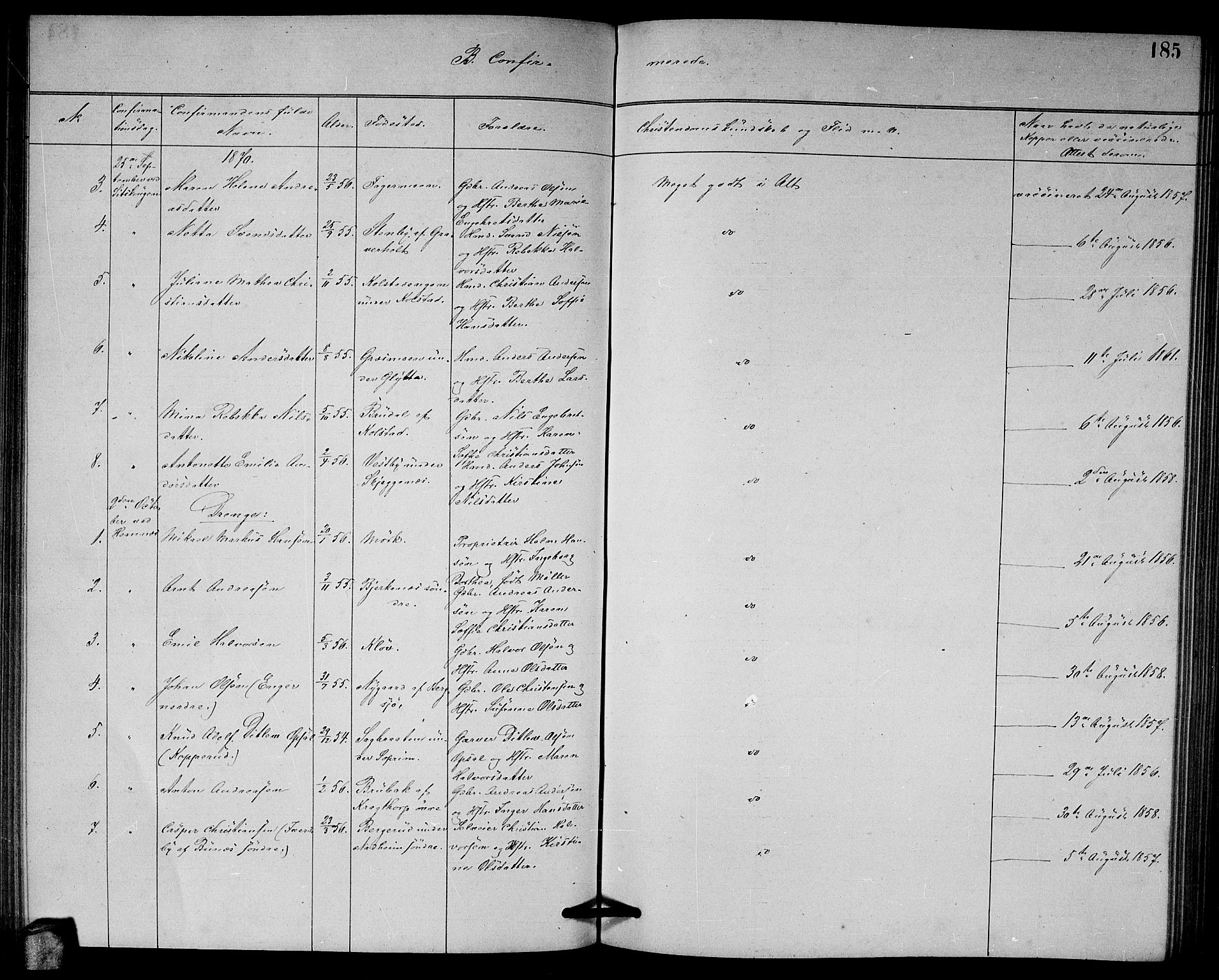 Høland prestekontor Kirkebøker, AV/SAO-A-10346a/G/Ga/L0006: Parish register (copy) no. I 6, 1869-1879, p. 185