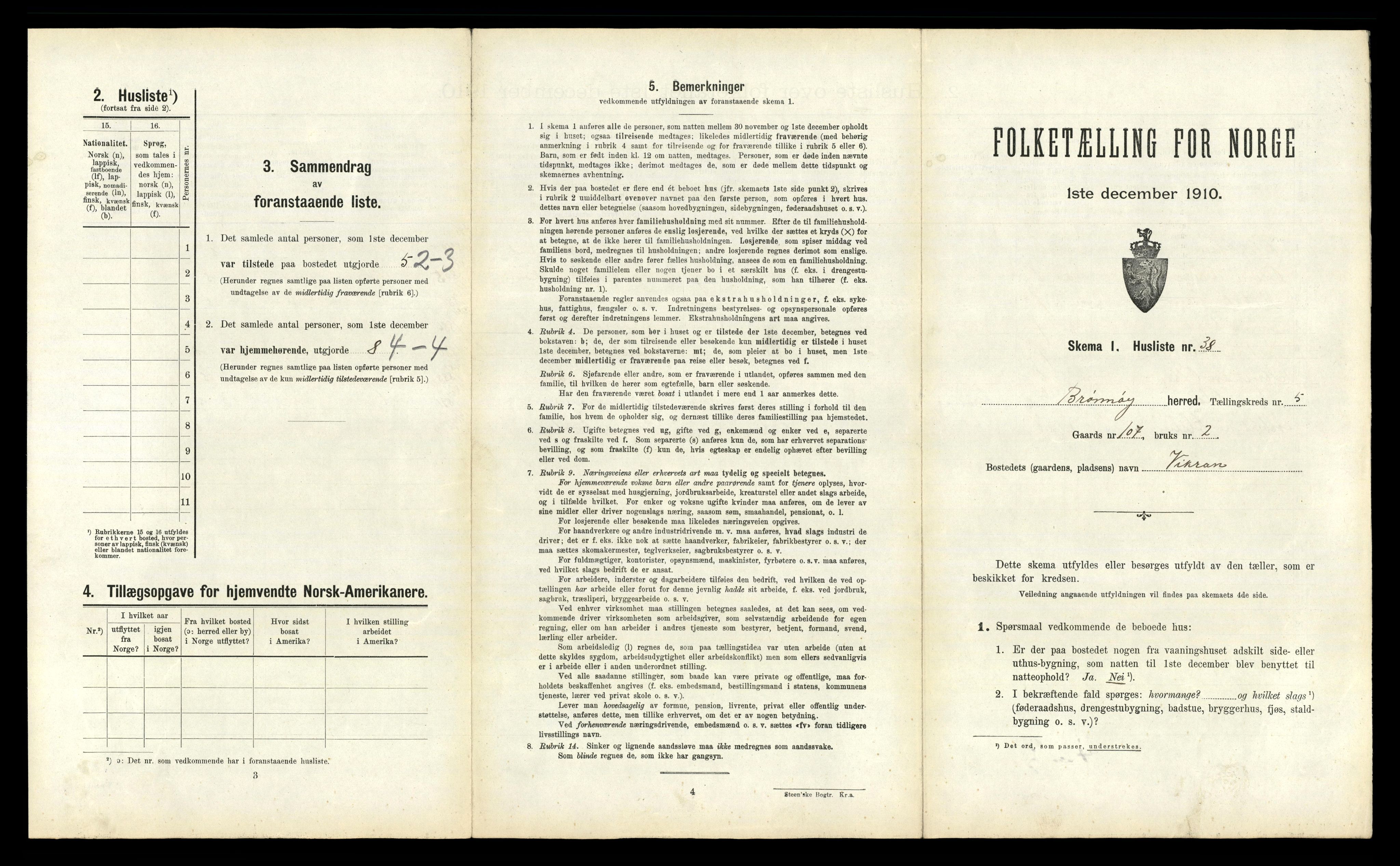 RA, 1910 census for Brønnøy, 1910, p. 471