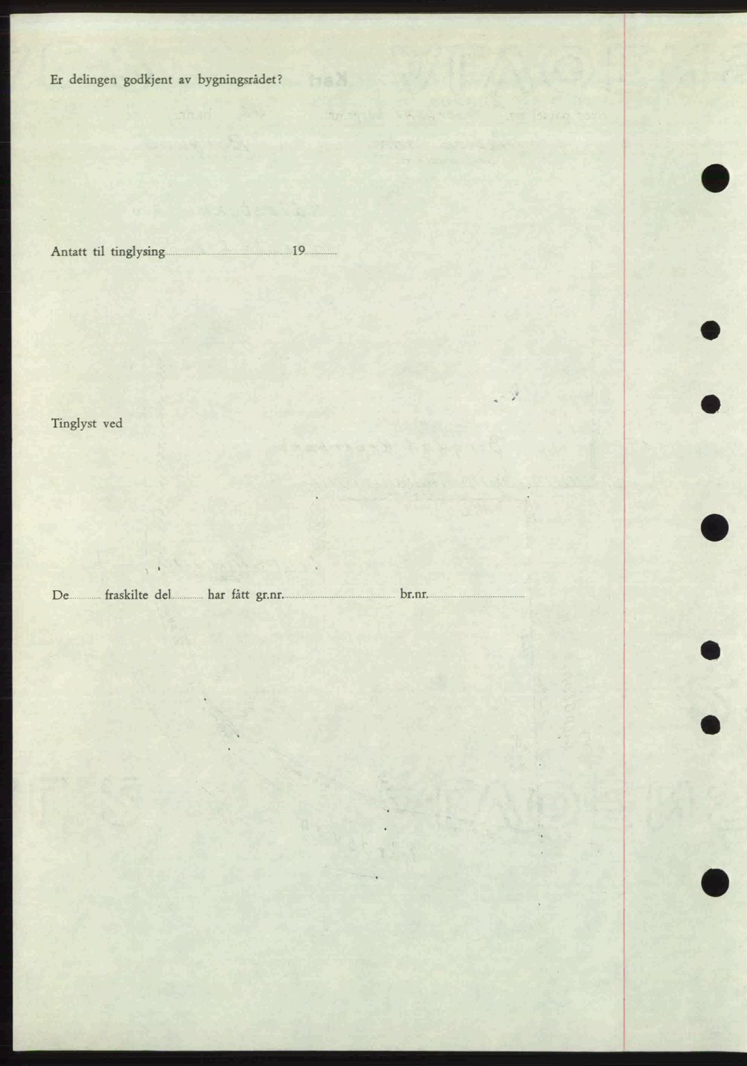 Nordre Sunnmøre sorenskriveri, AV/SAT-A-0006/1/2/2C/2Ca: Mortgage book no. A24, 1947-1947, Diary no: : 964/1947