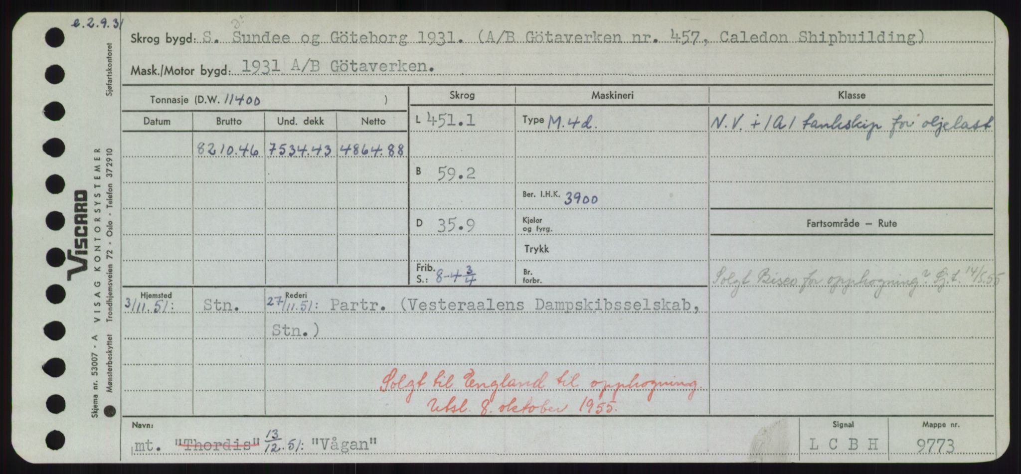 Sjøfartsdirektoratet med forløpere, Skipsmålingen, AV/RA-S-1627/H/Hd/L0042: Fartøy, Vi-We, p. 159