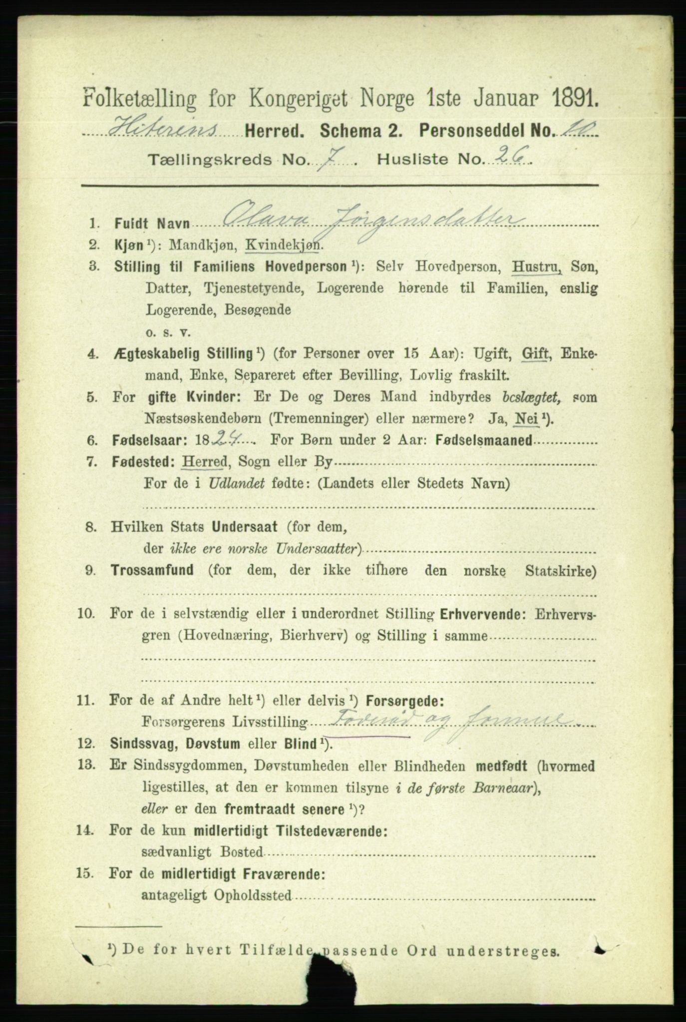 RA, 1891 census for 1617 Hitra, 1891, p. 1420