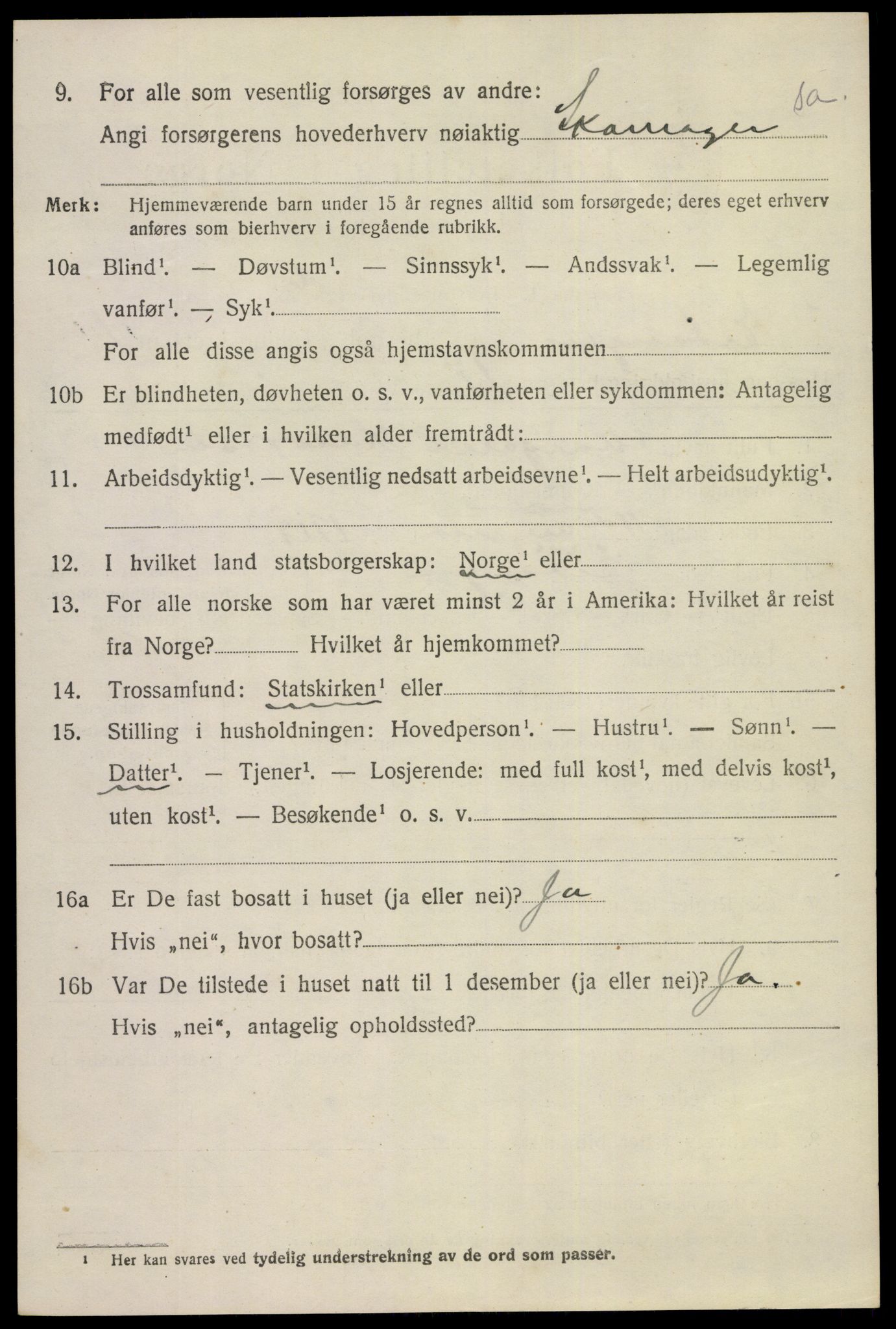 SAKO, 1920 census for Eidanger, 1920, p. 1825