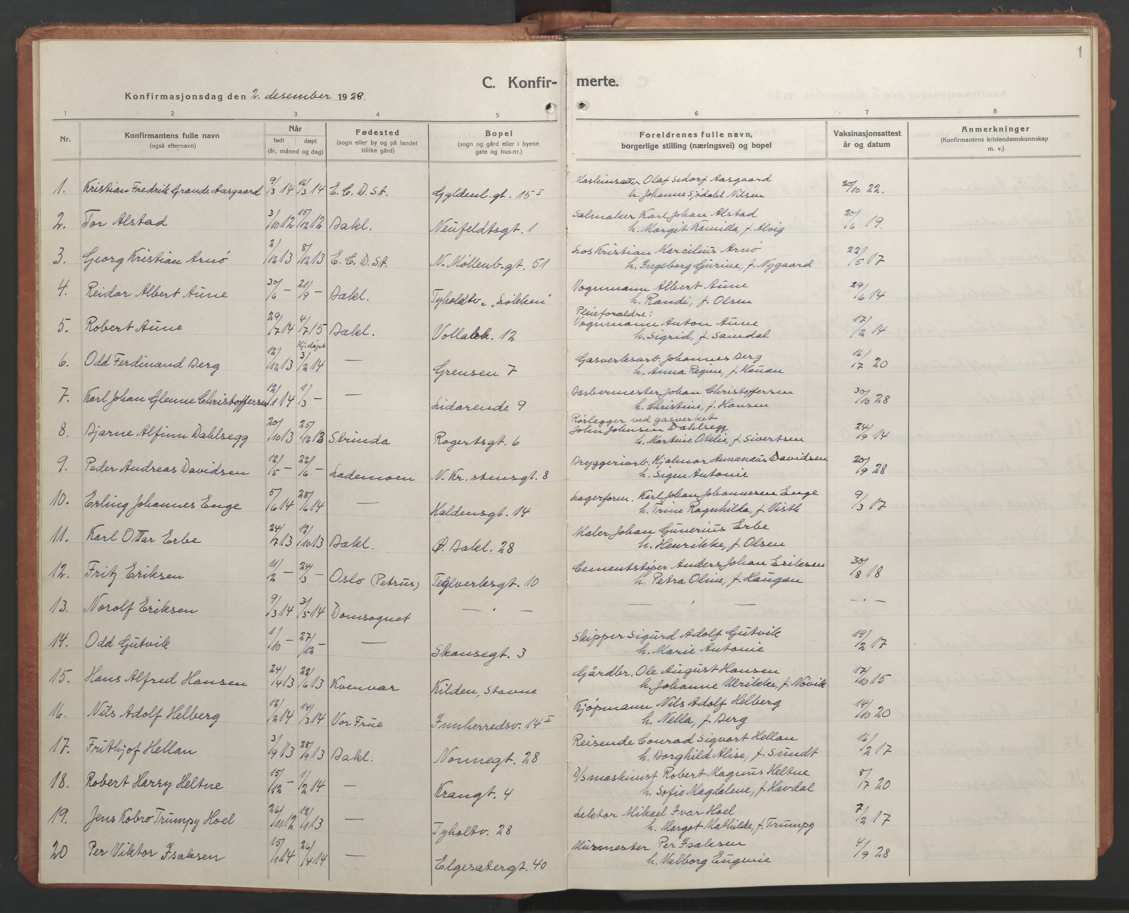 Ministerialprotokoller, klokkerbøker og fødselsregistre - Sør-Trøndelag, SAT/A-1456/604/L0228: Parish register (copy) no. 604C11, 1928-1950, p. 1