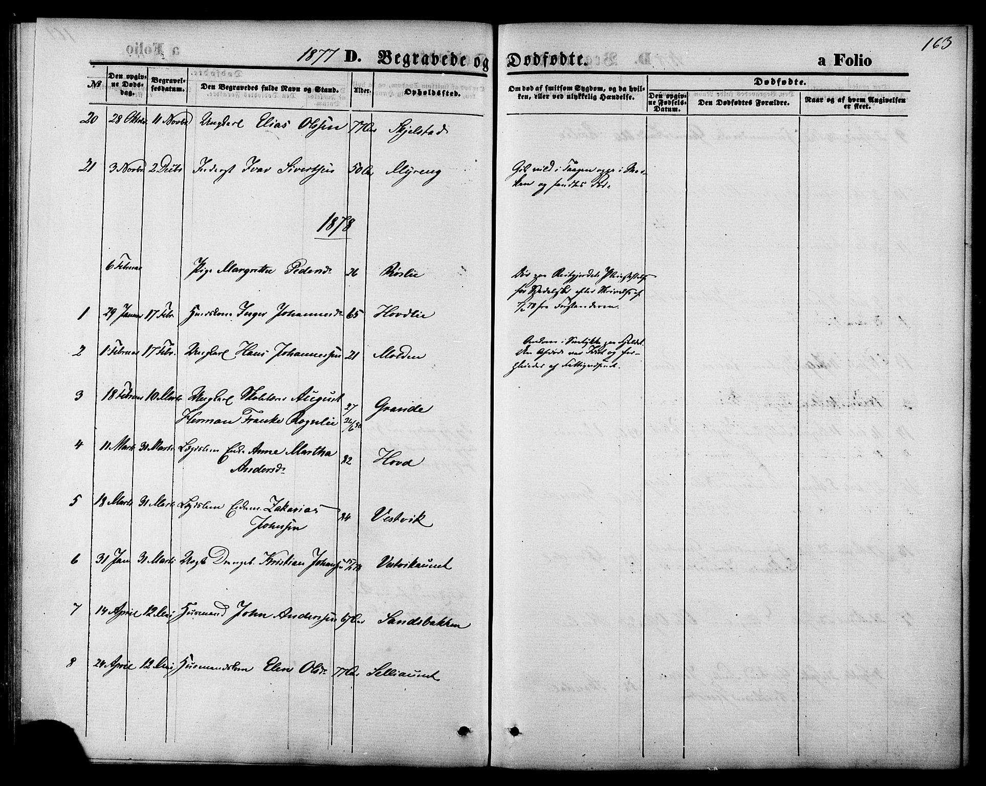 Ministerialprotokoller, klokkerbøker og fødselsregistre - Nord-Trøndelag, SAT/A-1458/744/L0419: Parish register (official) no. 744A03, 1867-1881, p. 163