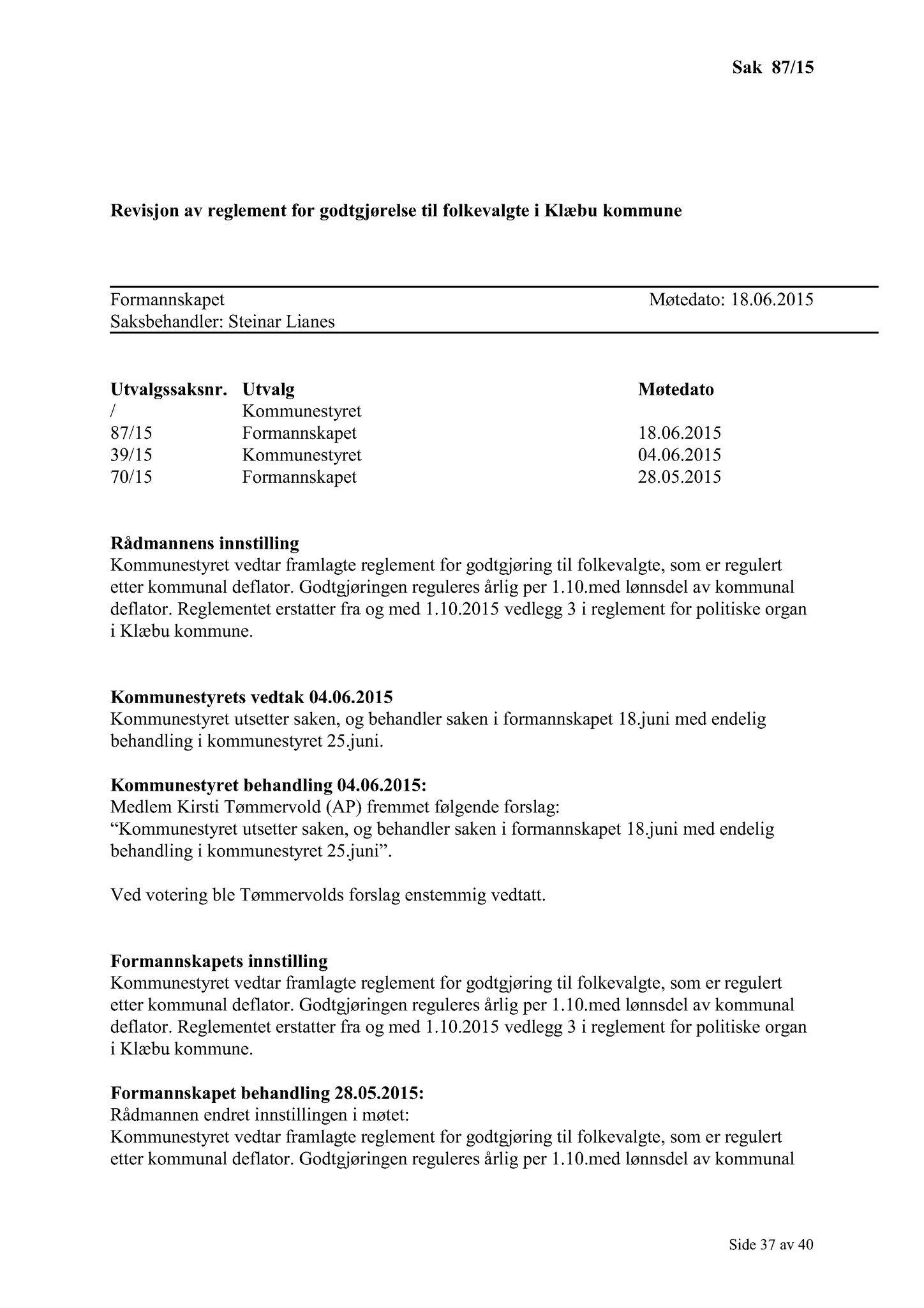 Klæbu Kommune, TRKO/KK/02-FS/L008: Formannsskapet - Møtedokumenter, 2015, p. 2002