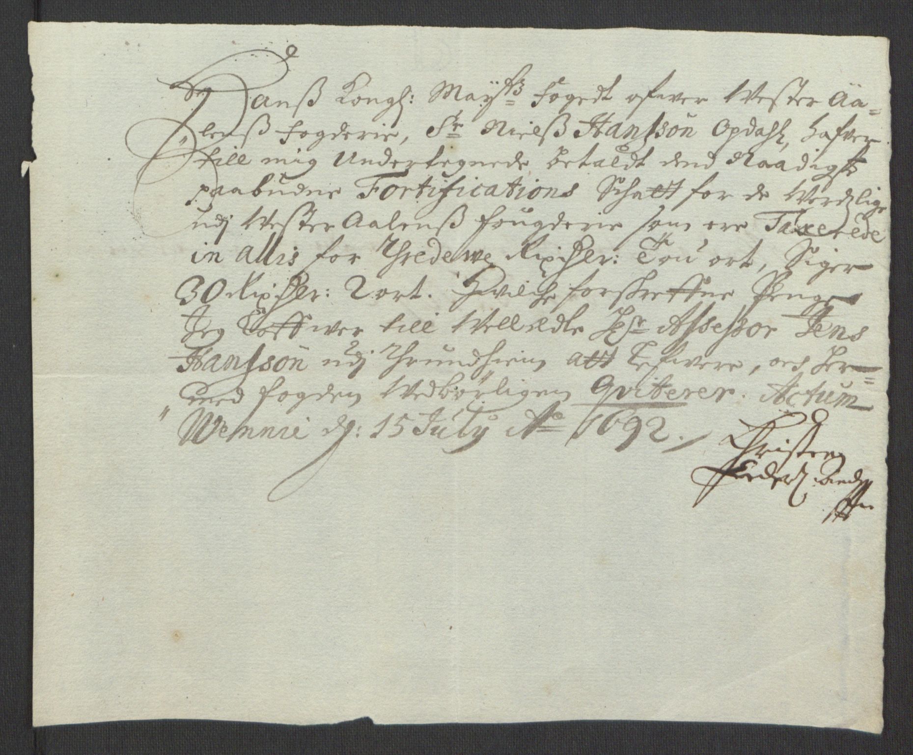 Rentekammeret inntil 1814, Reviderte regnskaper, Fogderegnskap, AV/RA-EA-4092/R67/L4676: Fogderegnskap Vesterålen, Andenes og Lofoten, 1691-1693, p. 195