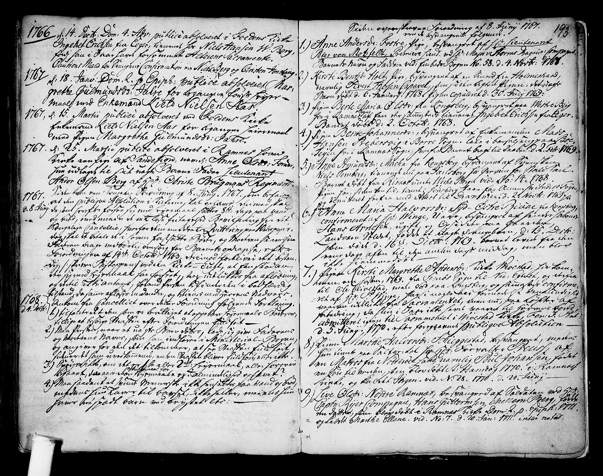 Ramnes kirkebøker, AV/SAKO-A-314/F/Fa/L0001: Parish register (official) no. I 1, 1732-1774, p. 193