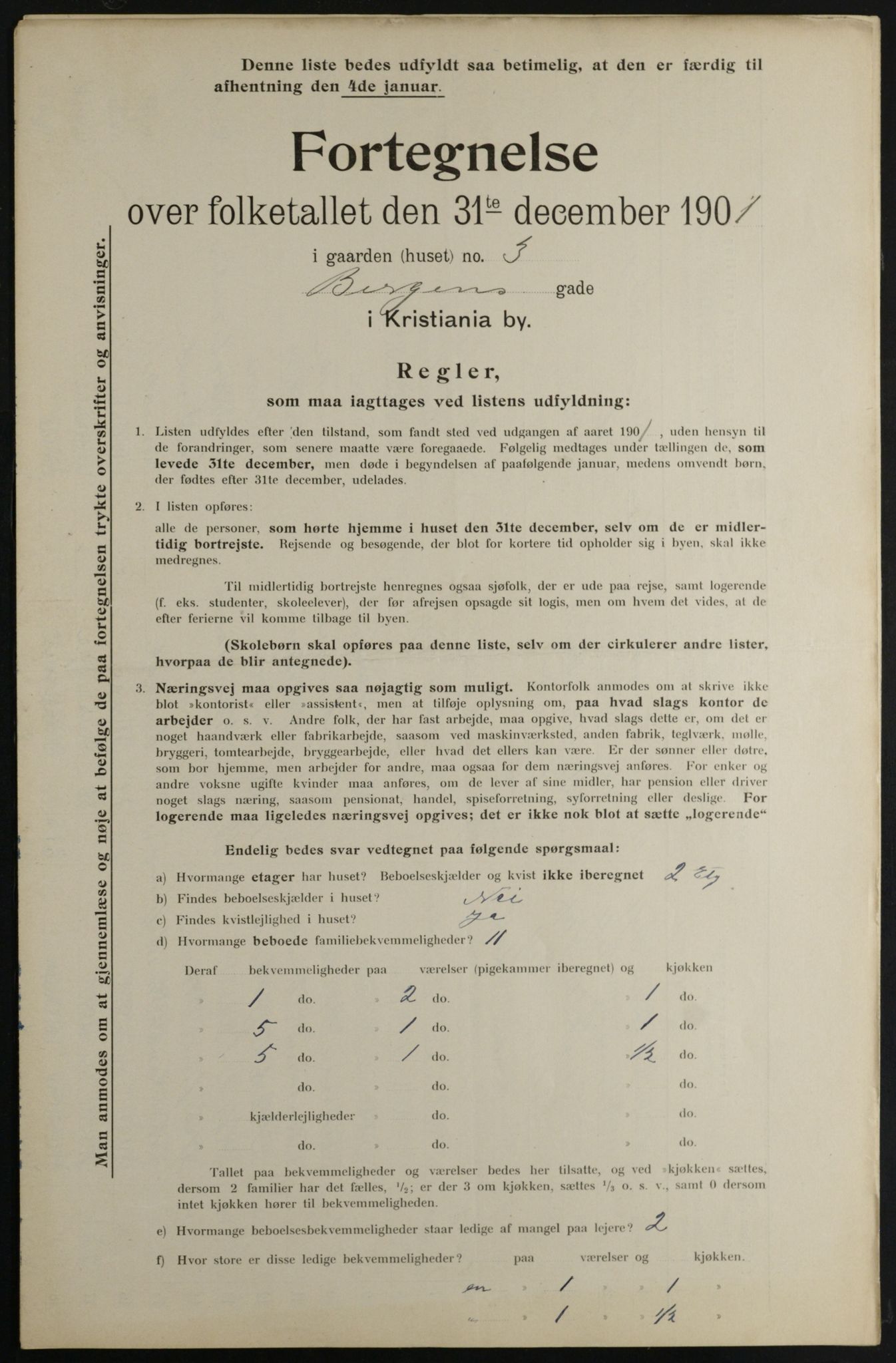 OBA, Municipal Census 1901 for Kristiania, 1901, p. 714