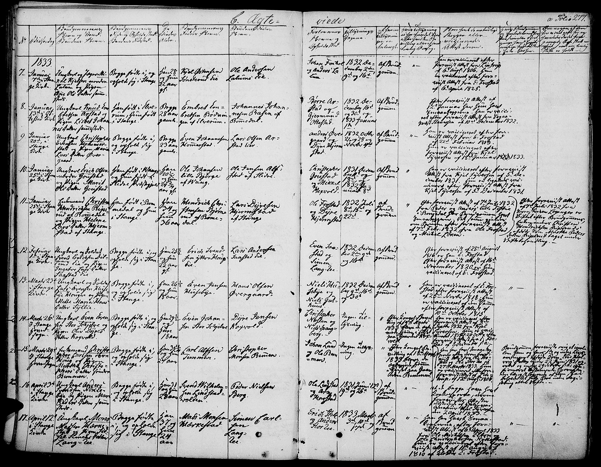 Stange prestekontor, AV/SAH-PREST-002/K/L0009: Parish register (official) no. 9, 1826-1835, p. 277