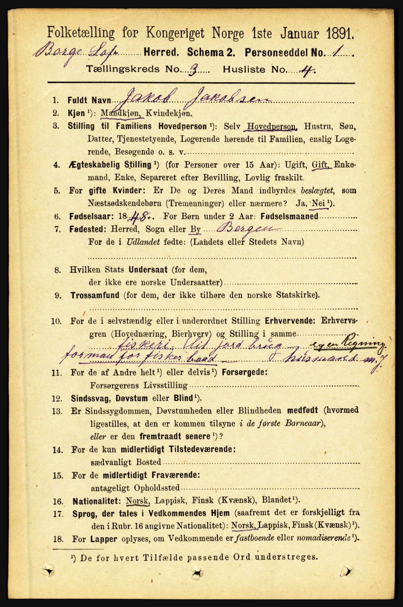 RA, 1891 census for 1862 Borge, 1891, p. 1562