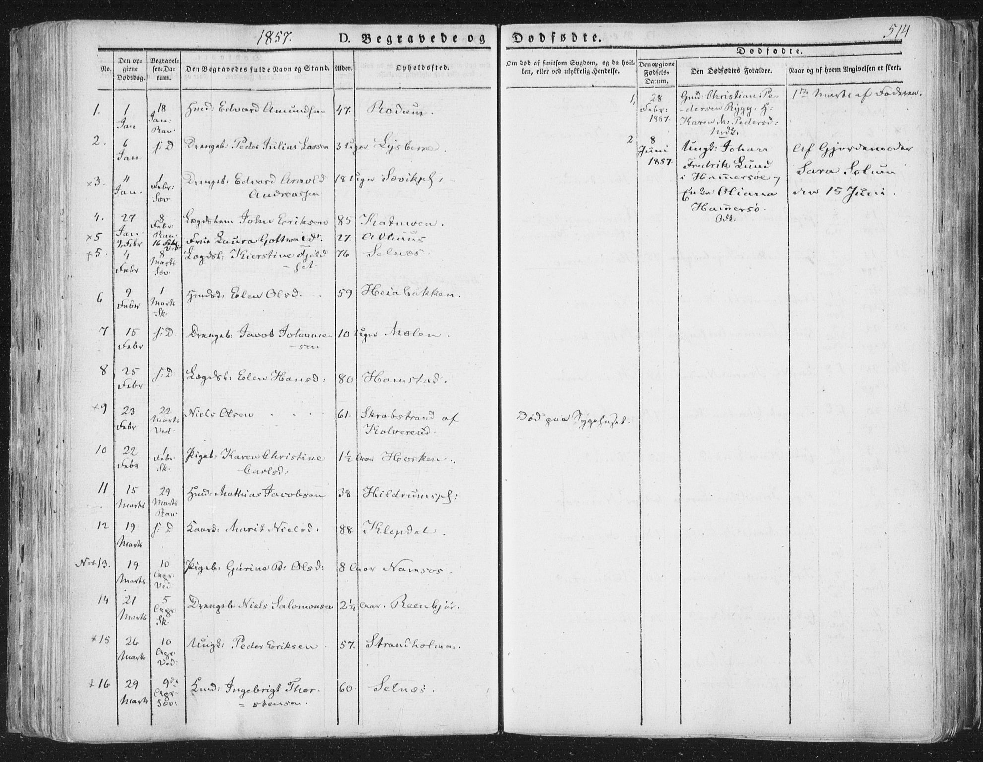 Ministerialprotokoller, klokkerbøker og fødselsregistre - Nord-Trøndelag, AV/SAT-A-1458/764/L0552: Parish register (official) no. 764A07b, 1824-1865, p. 514