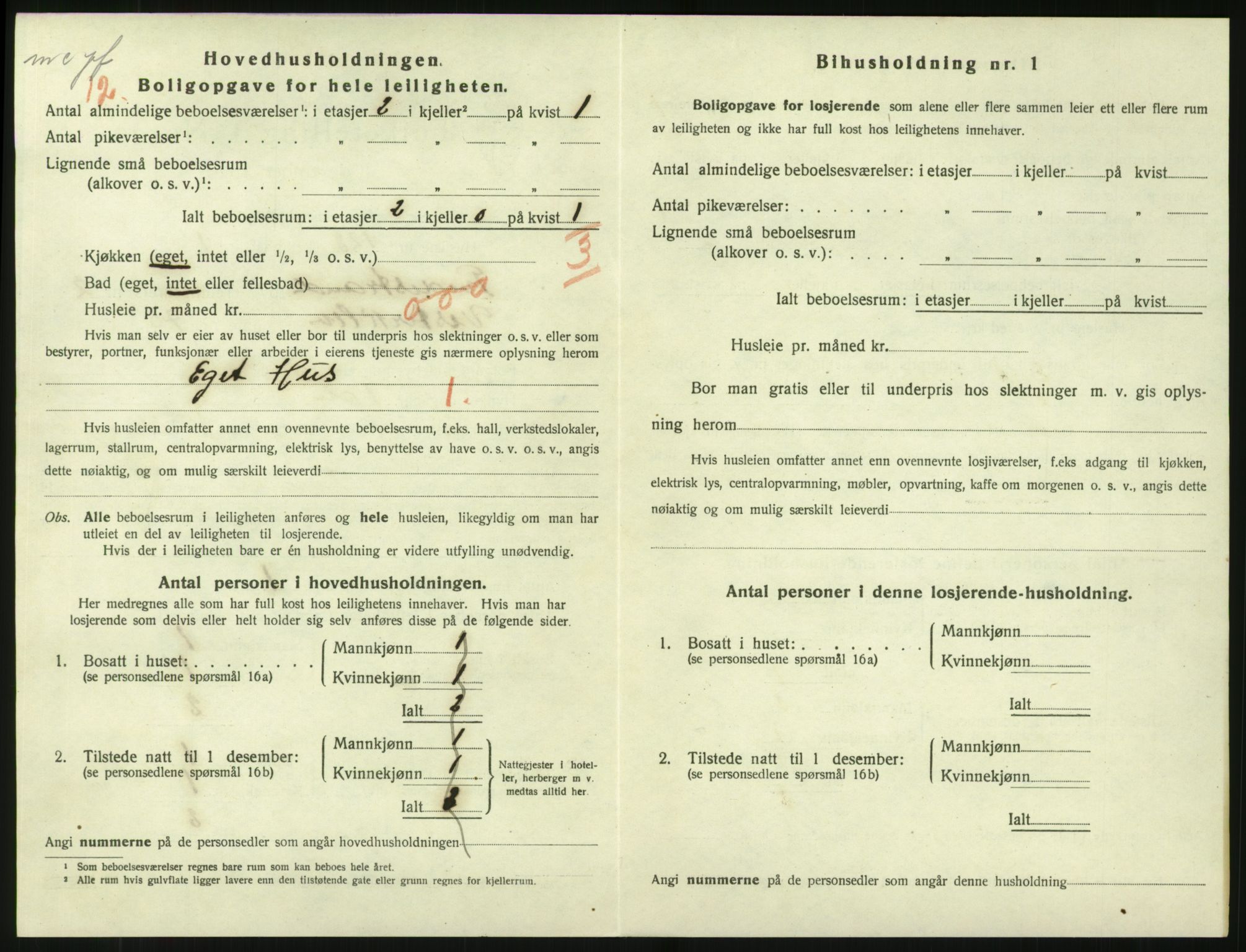 SAK, 1920 census for Tvedestrand, 1920, p. 1266