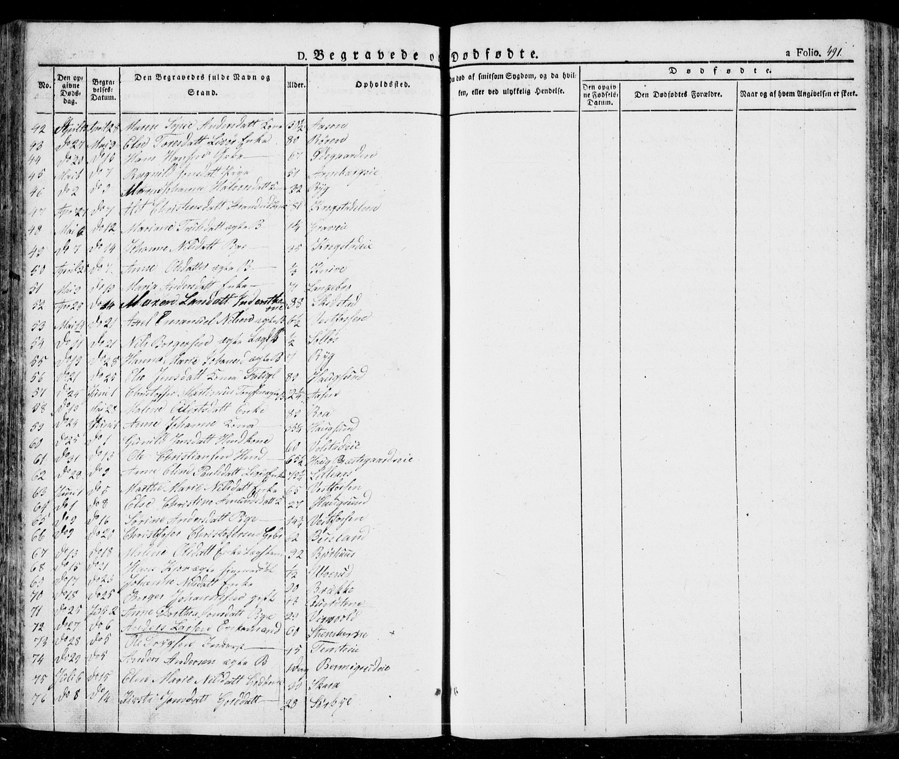 Eiker kirkebøker, AV/SAKO-A-4/G/Ga/L0002: Parish register (copy) no. I 2, 1832-1856, p. 491