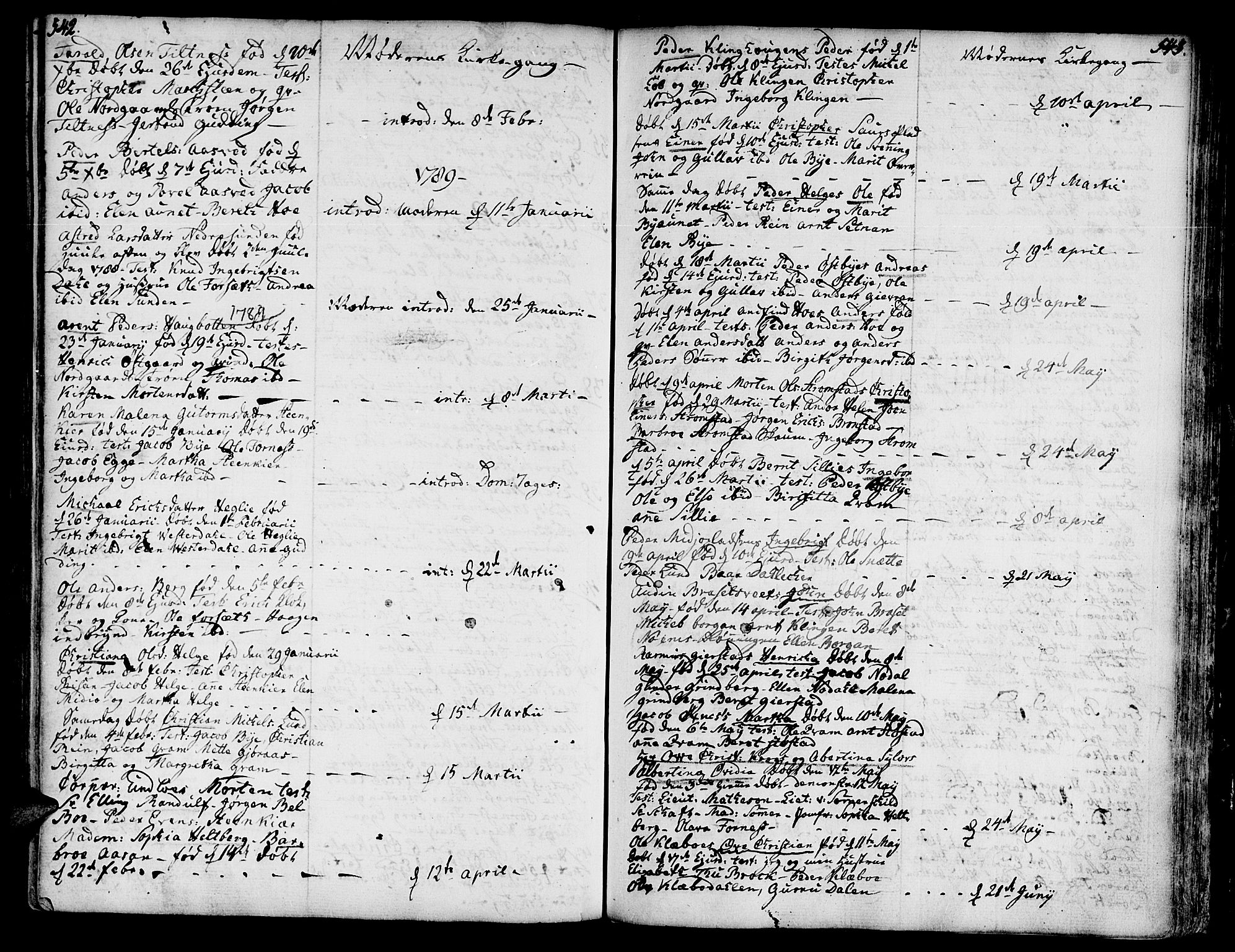Ministerialprotokoller, klokkerbøker og fødselsregistre - Nord-Trøndelag, AV/SAT-A-1458/746/L0440: Parish register (official) no. 746A02, 1760-1815, p. 542-543
