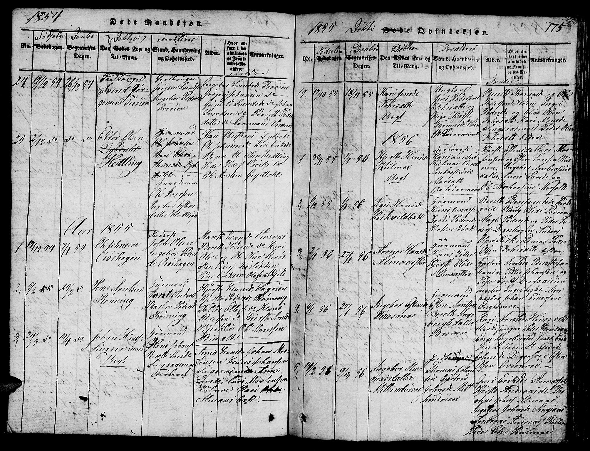 Ministerialprotokoller, klokkerbøker og fødselsregistre - Sør-Trøndelag, SAT/A-1456/688/L1026: Parish register (copy) no. 688C01, 1817-1860, p. 175