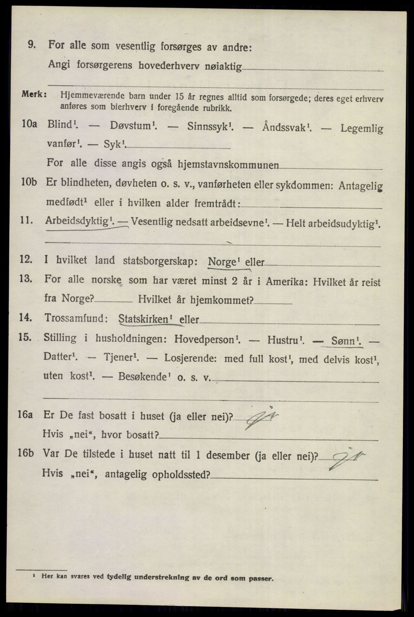 SAKO, 1920 census for Tyristrand, 1920, p. 2979