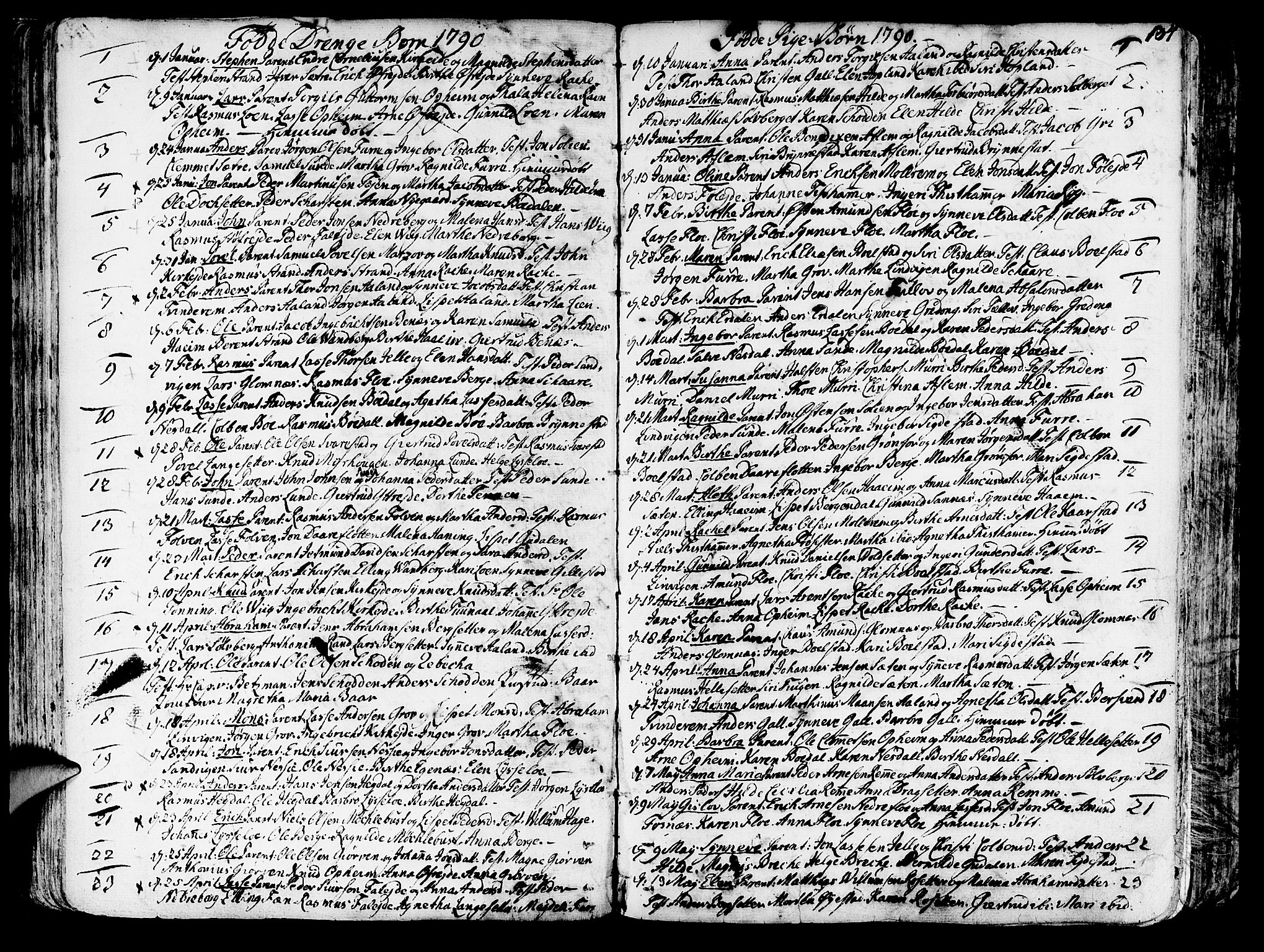 Innvik sokneprestembete, SAB/A-80501: Parish register (official) no. A 1, 1750-1816, p. 134