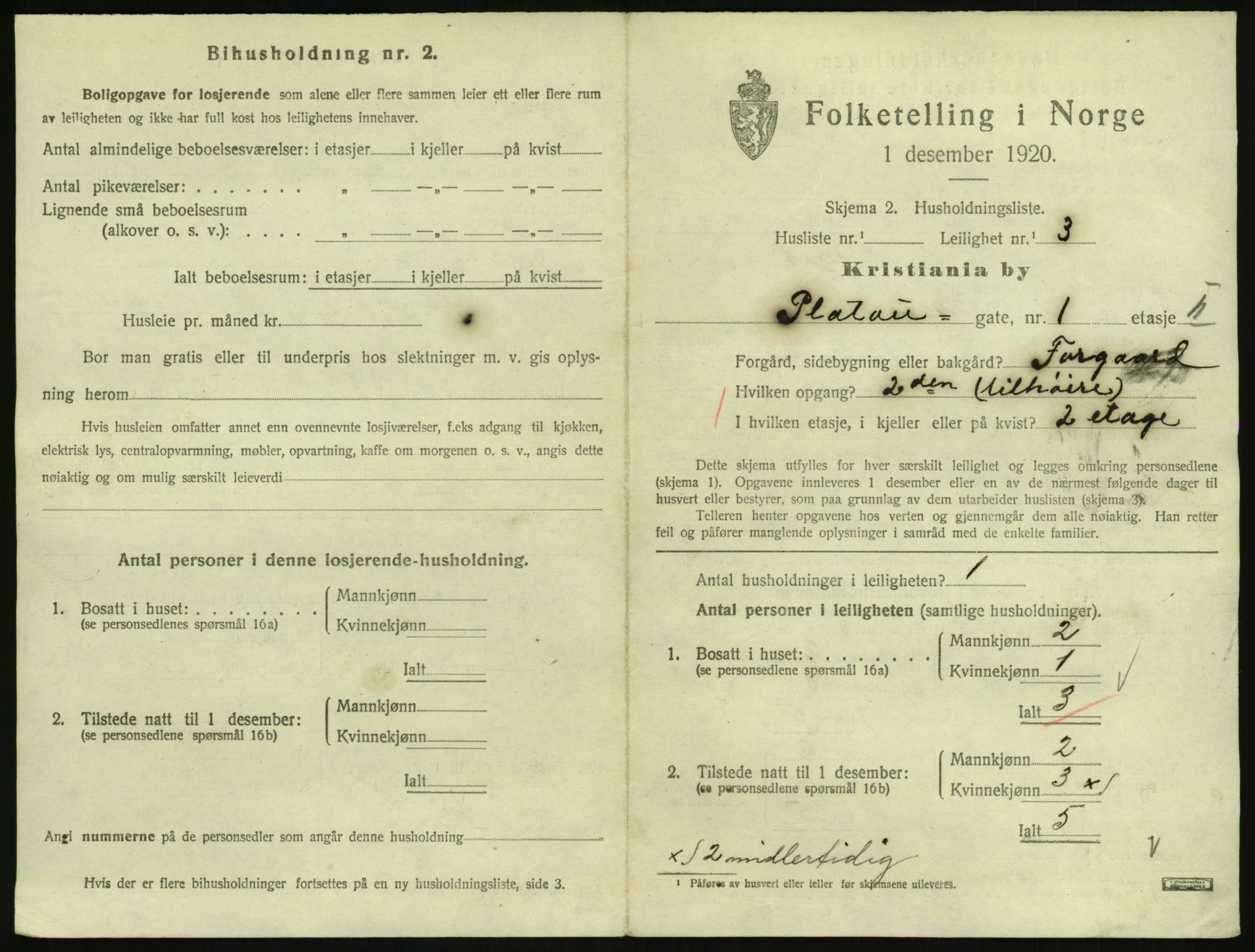 SAO, 1920 census for Kristiania, 1920, p. 81166