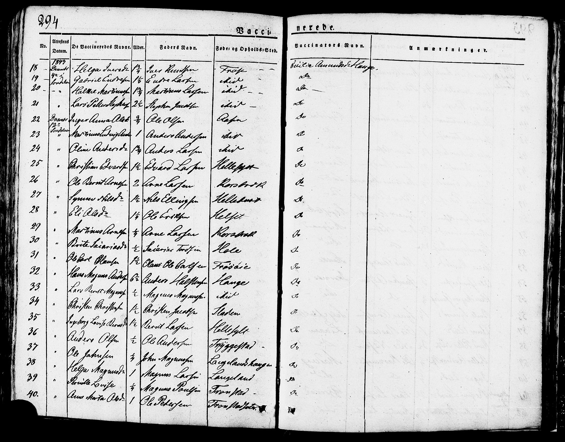 Ministerialprotokoller, klokkerbøker og fødselsregistre - Møre og Romsdal, AV/SAT-A-1454/517/L0221: Parish register (official) no. 517A01, 1827-1858, p. 294