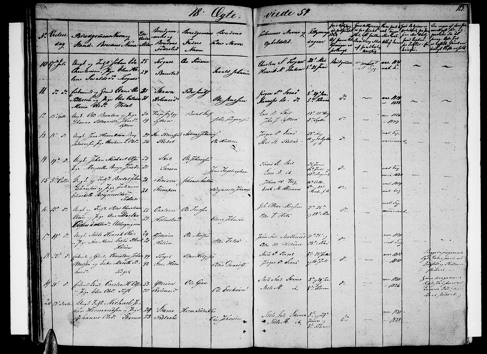 Ministerialprotokoller, klokkerbøker og fødselsregistre - Nordland, SAT/A-1459/813/L0211: Parish register (copy) no. 813C03, 1842-1863, p. 123