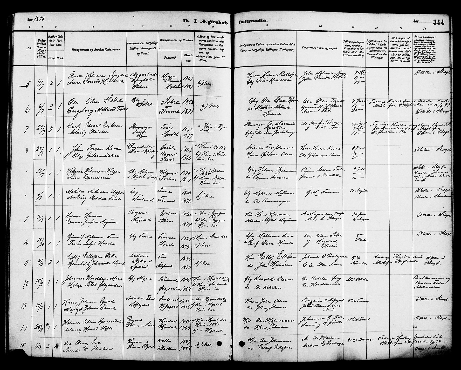 Heddal kirkebøker, SAKO/A-268/G/Ga/L0002: Parish register (copy) no. I 2, 1879-1908, p. 344