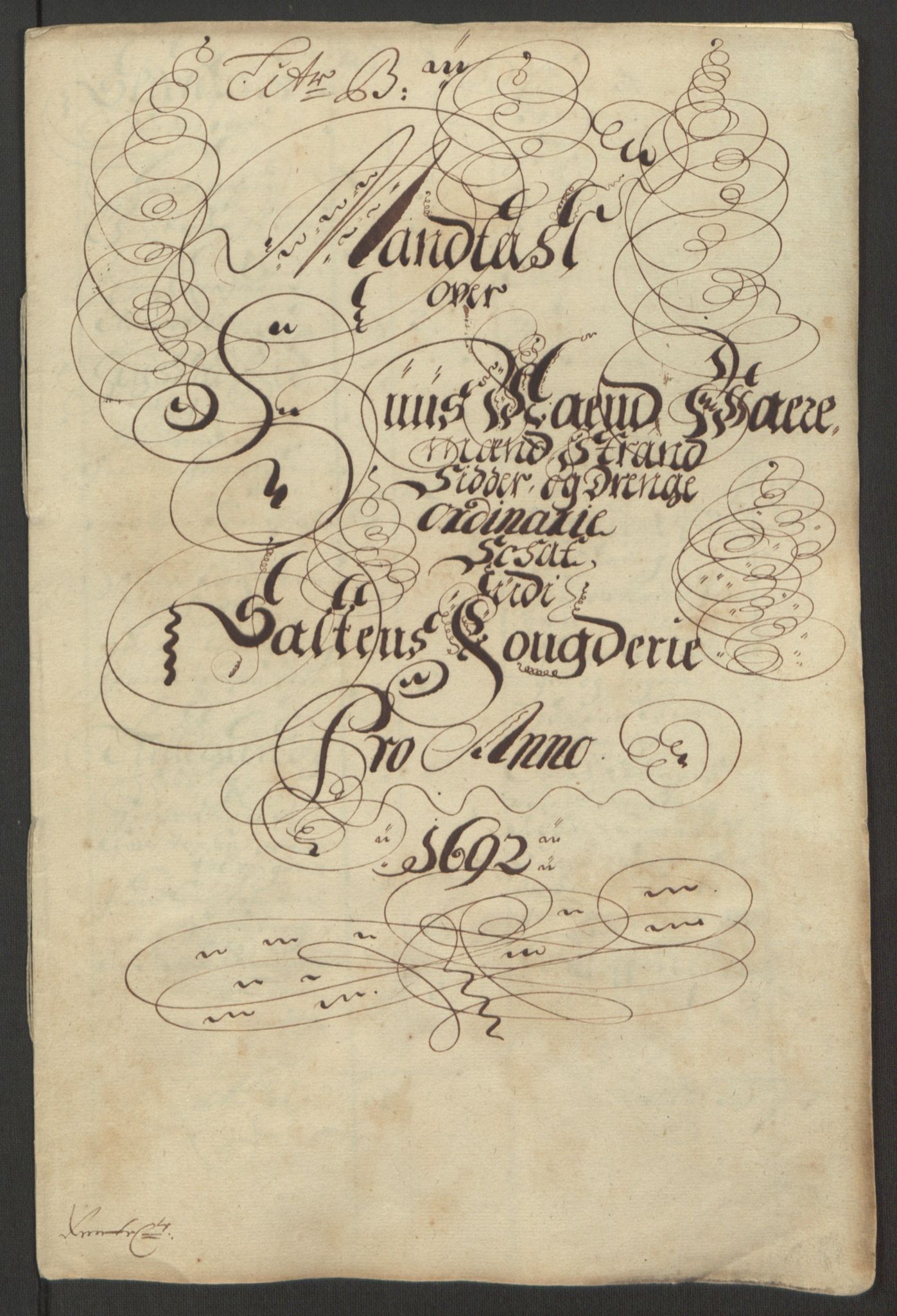 Rentekammeret inntil 1814, Reviderte regnskaper, Fogderegnskap, RA/EA-4092/R66/L4577: Fogderegnskap Salten, 1691-1693, p. 165