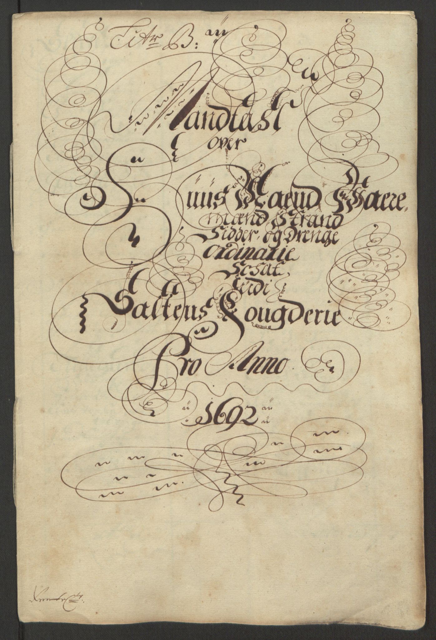 Rentekammeret inntil 1814, Reviderte regnskaper, Fogderegnskap, AV/RA-EA-4092/R66/L4577: Fogderegnskap Salten, 1691-1693, p. 165