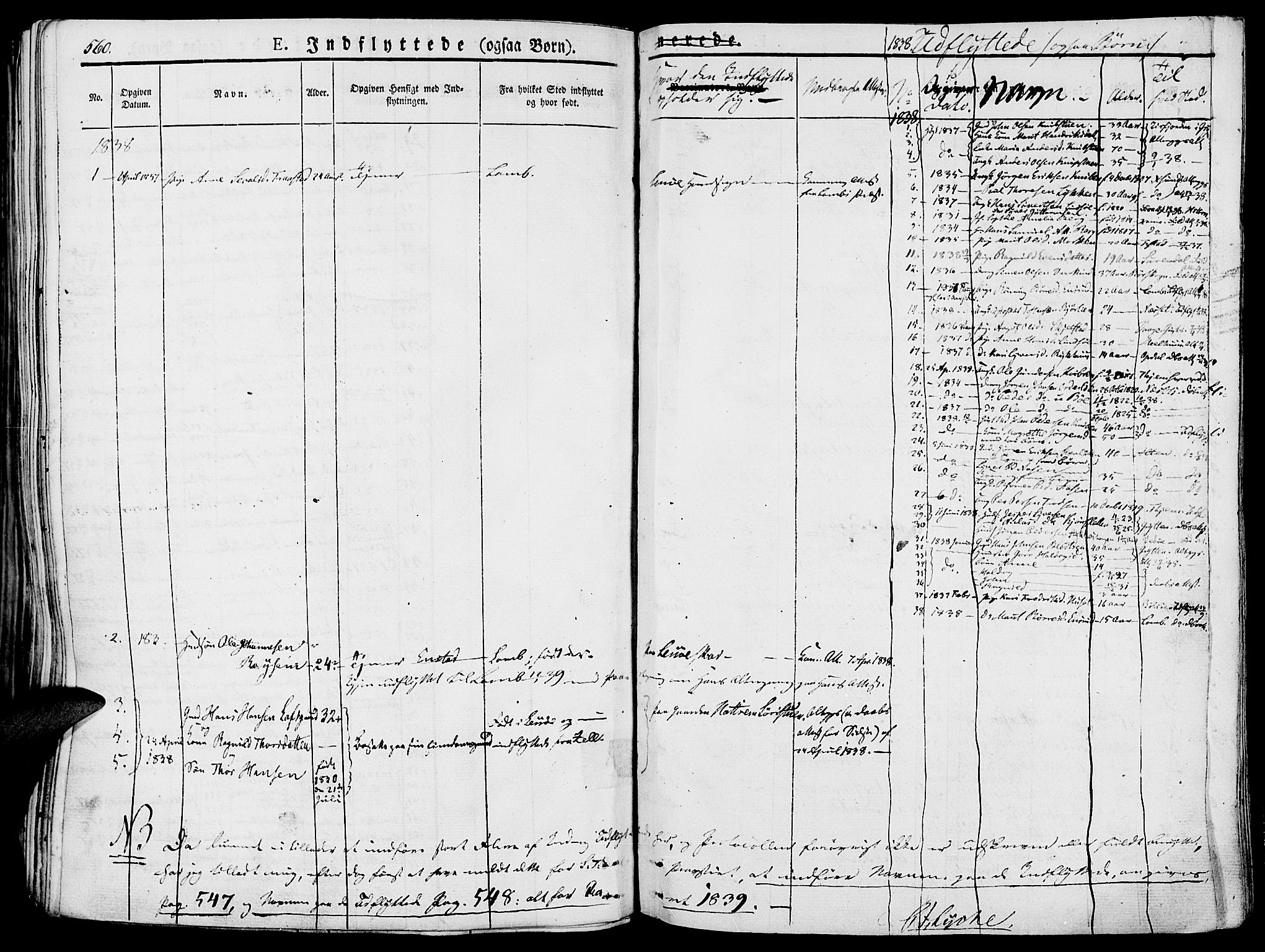 Lesja prestekontor, SAH/PREST-068/H/Ha/Haa/L0005: Parish register (official) no. 5, 1830-1842, p. 560