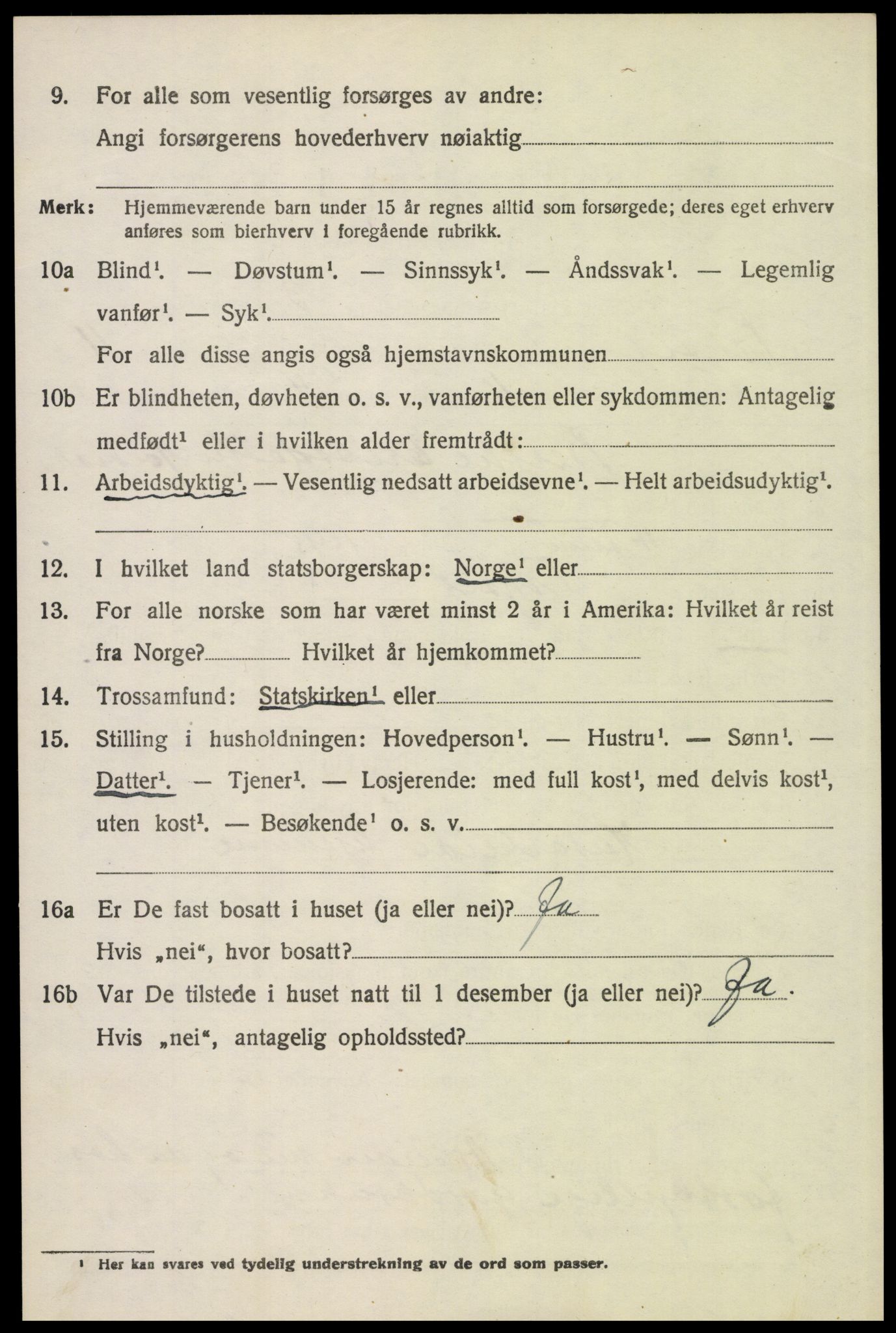 SAH, 1920 census for Trysil, 1920, p. 7080