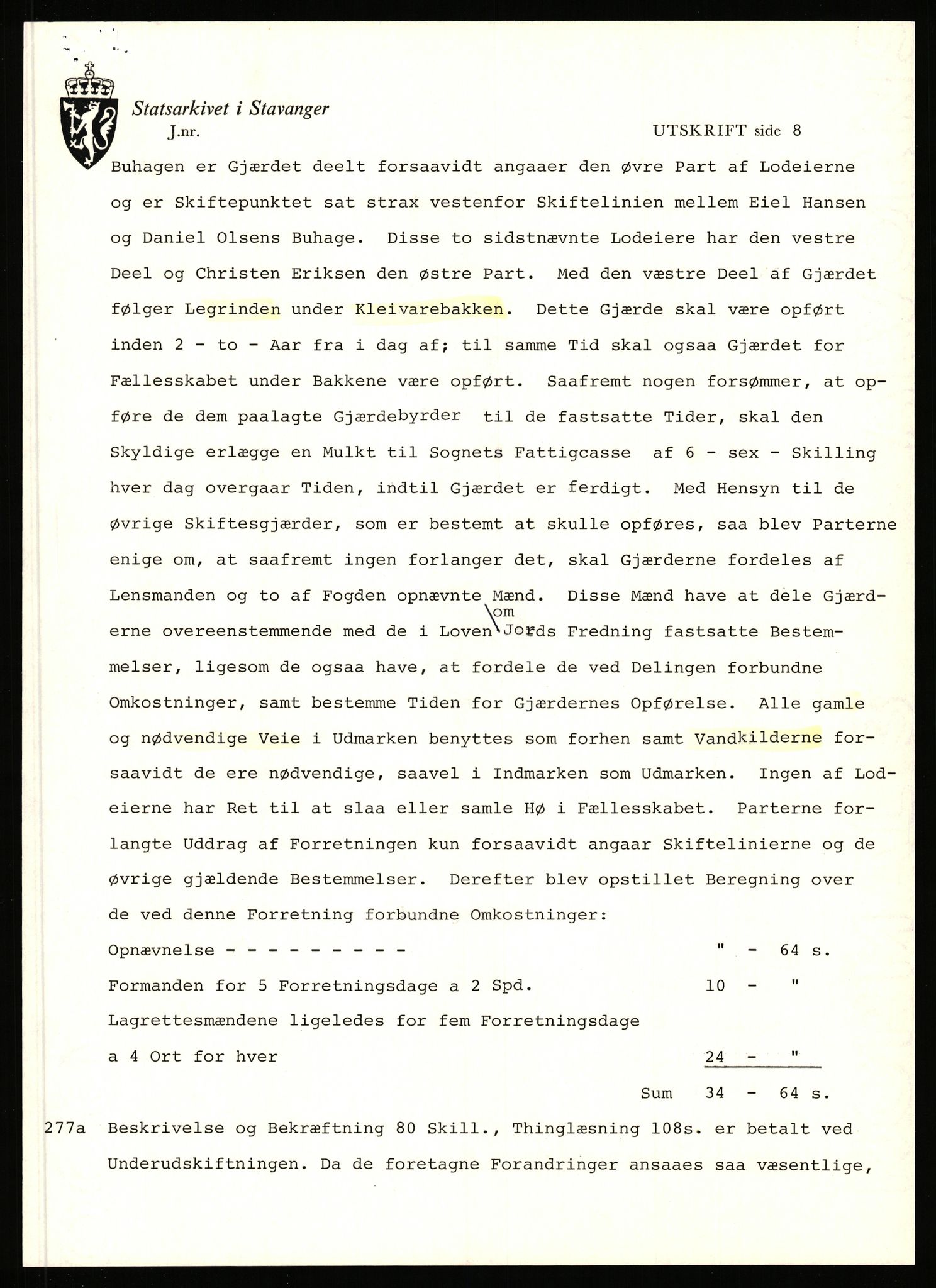 Statsarkivet i Stavanger, AV/SAST-A-101971/03/Y/Yj/L0002: Avskrifter sortert etter gårdsnavn: Amdal indre - Askeland, 1750-1930, p. 158