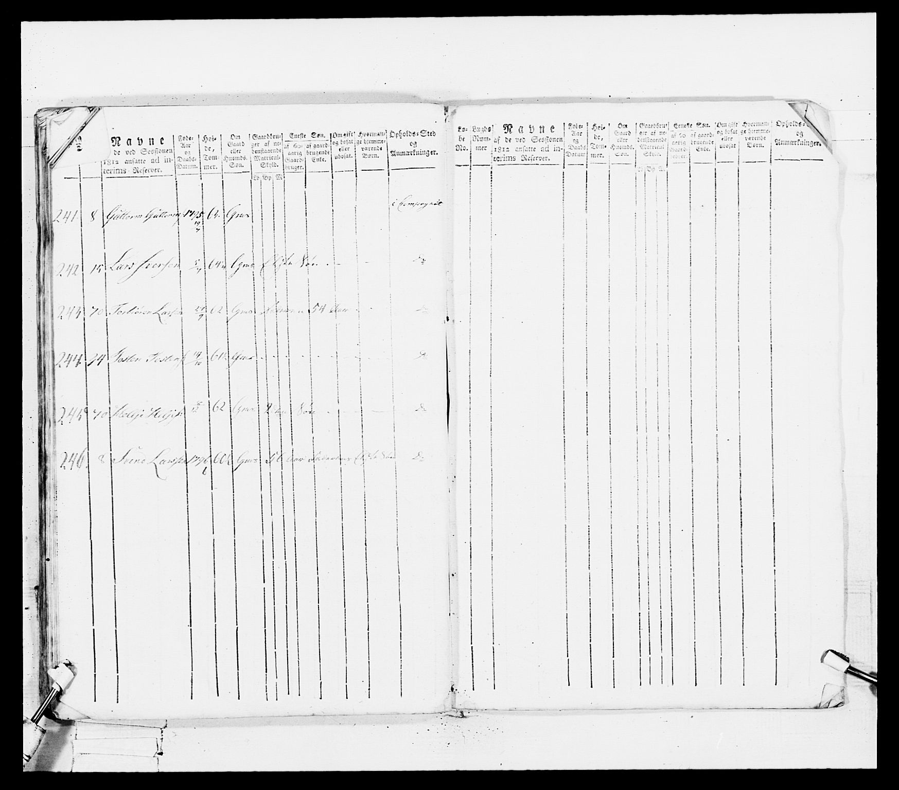 Generalitets- og kommissariatskollegiet, Det kongelige norske kommissariatskollegium, AV/RA-EA-5420/E/Eh/L0100: Bergenhusiske skarpskytterbataljon, 1812, p. 60