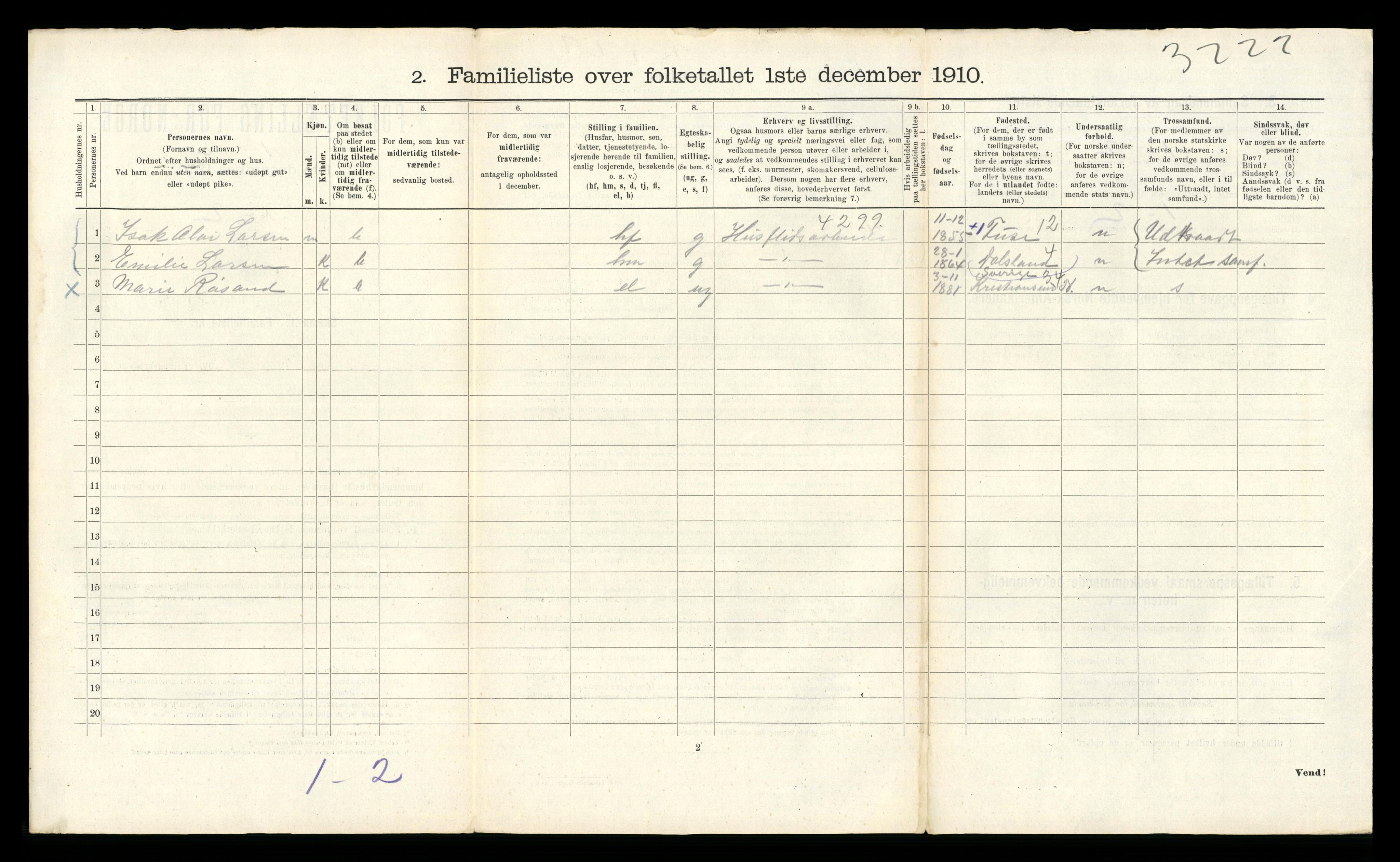 RA, 1910 census for Bergen, 1910, p. 16080