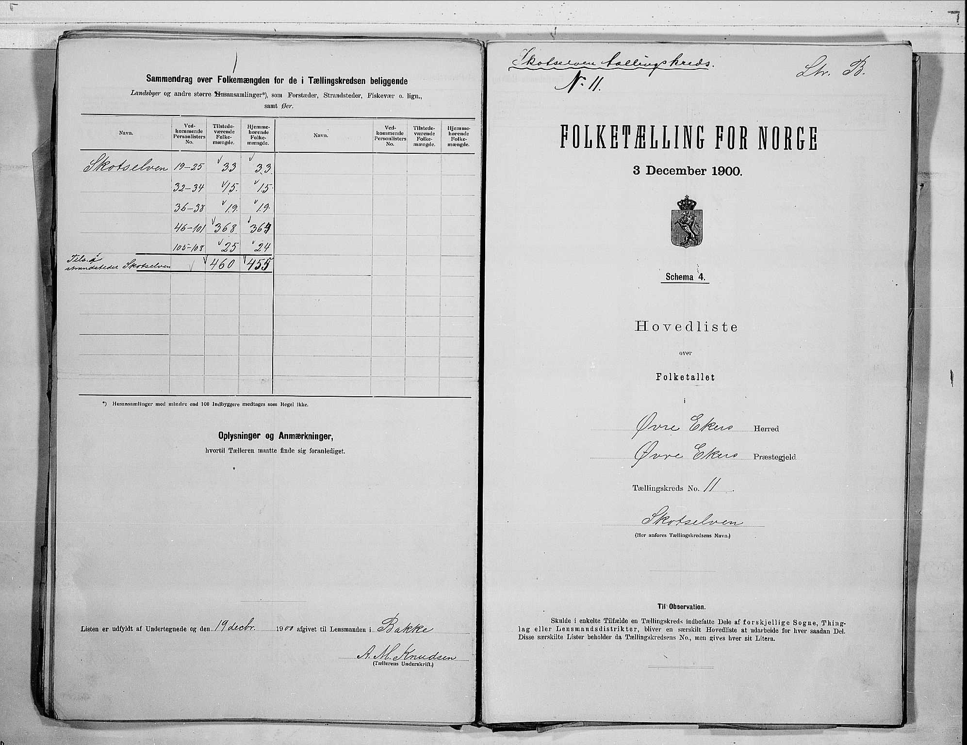 RA, 1900 census for Øvre Eiker, 1900, p. 50