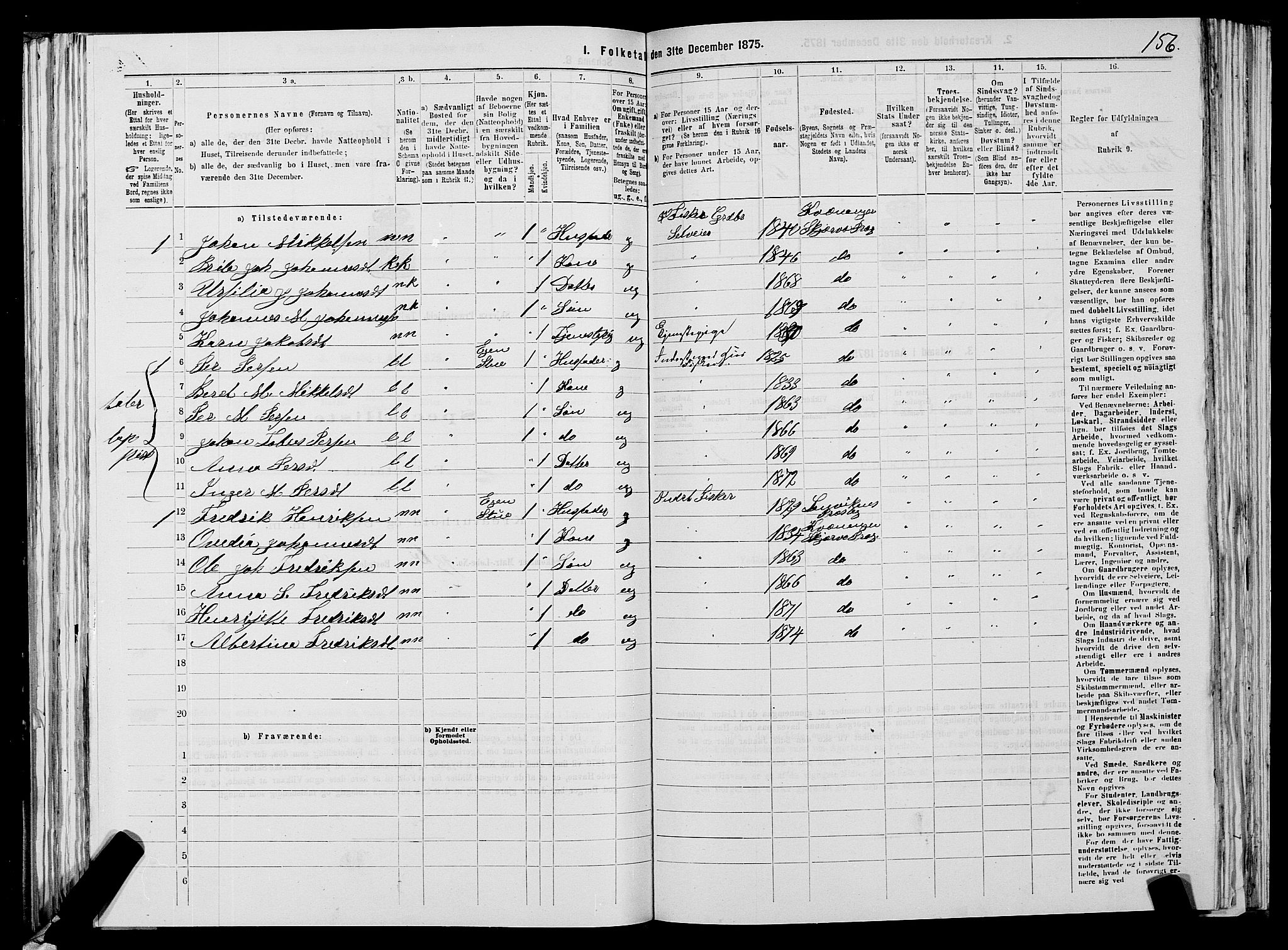 SATØ, 1875 census for 1941P Skjervøy, 1875, p. 1156