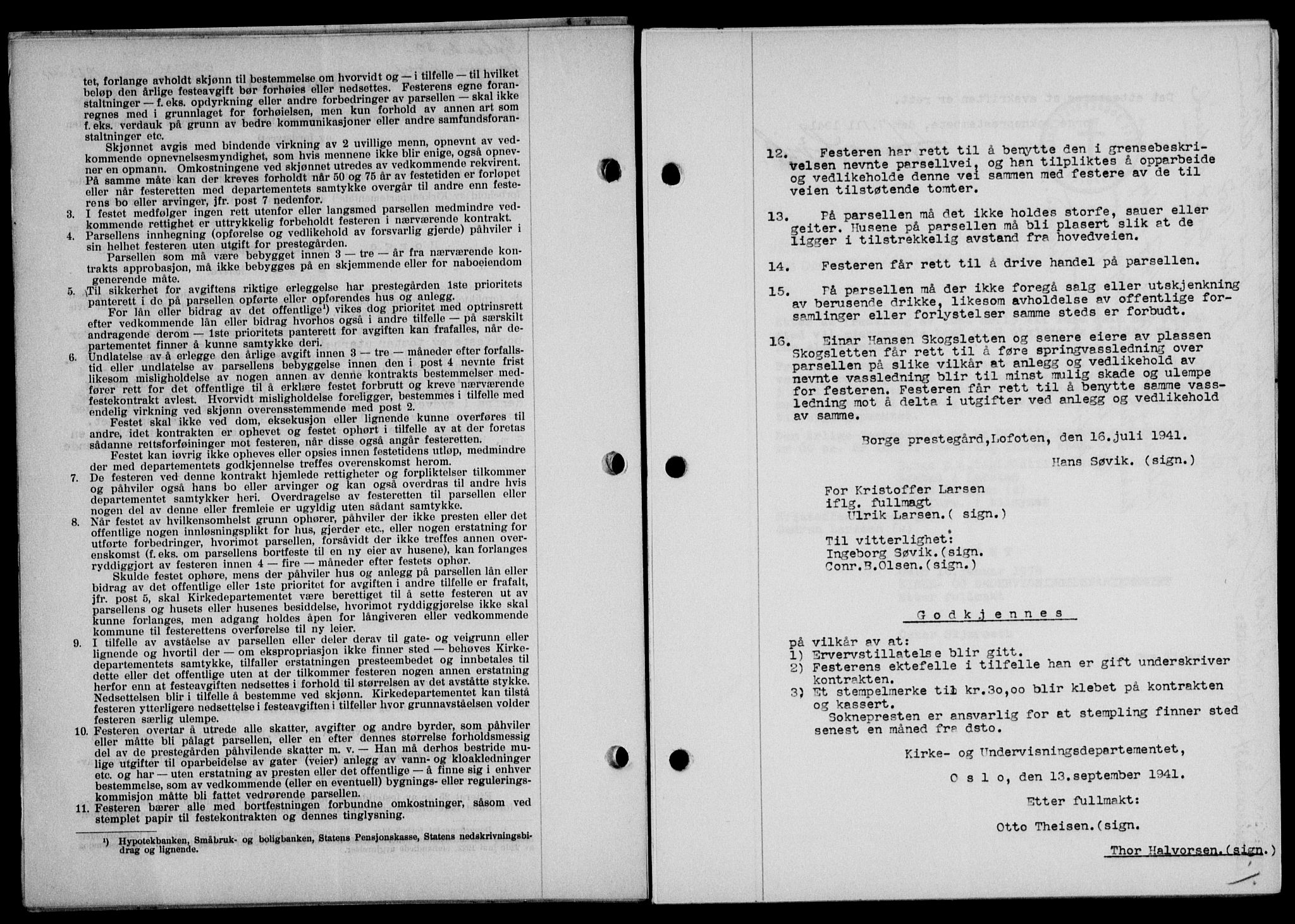 Lofoten sorenskriveri, SAT/A-0017/1/2/2C/L0009a: Mortgage book no. 9a, 1941-1942, Diary no: : 1963/1941
