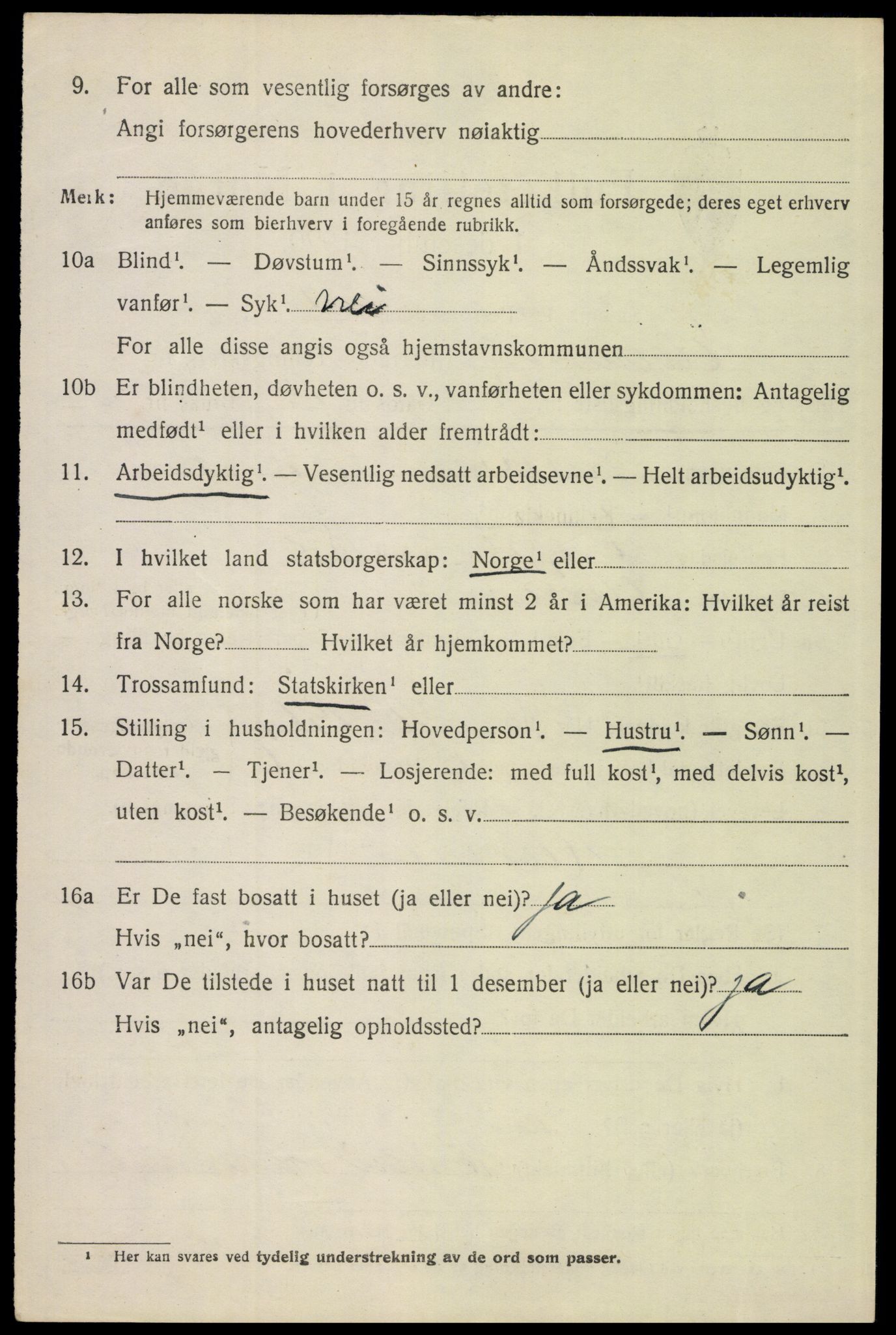 SAH, 1920 census for Elverum, 1920, p. 15593