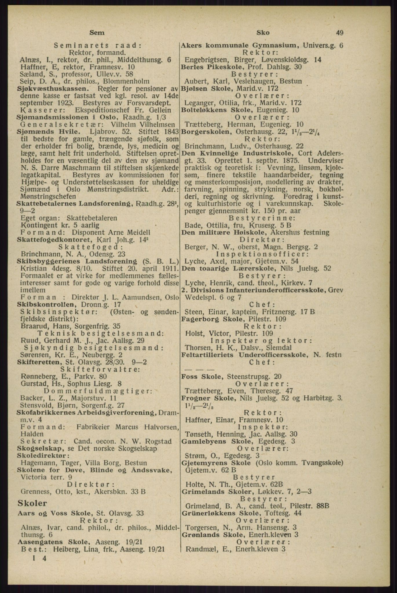 Kristiania/Oslo adressebok, PUBL/-, 1929, p. 49