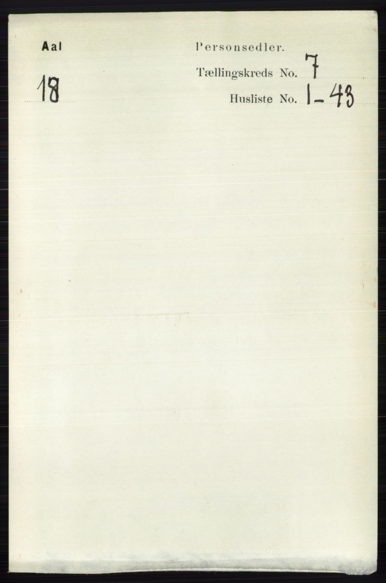 RA, 1891 census for 0619 Ål, 1891, p. 1826