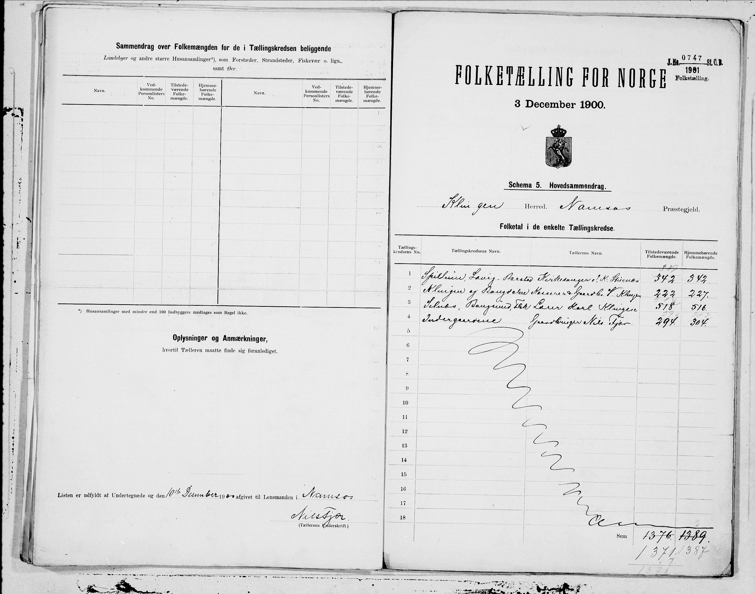 SAT, 1900 census for Klinga, 1900, p. 10