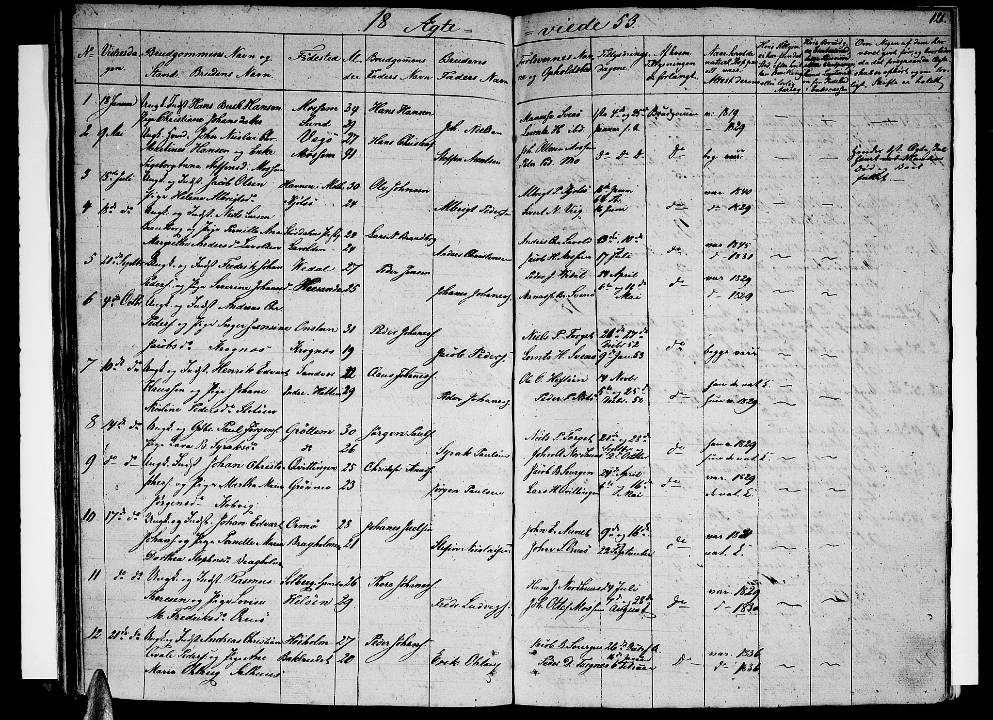 Ministerialprotokoller, klokkerbøker og fødselsregistre - Nordland, AV/SAT-A-1459/813/L0211: Parish register (copy) no. 813C03, 1842-1863, p. 121