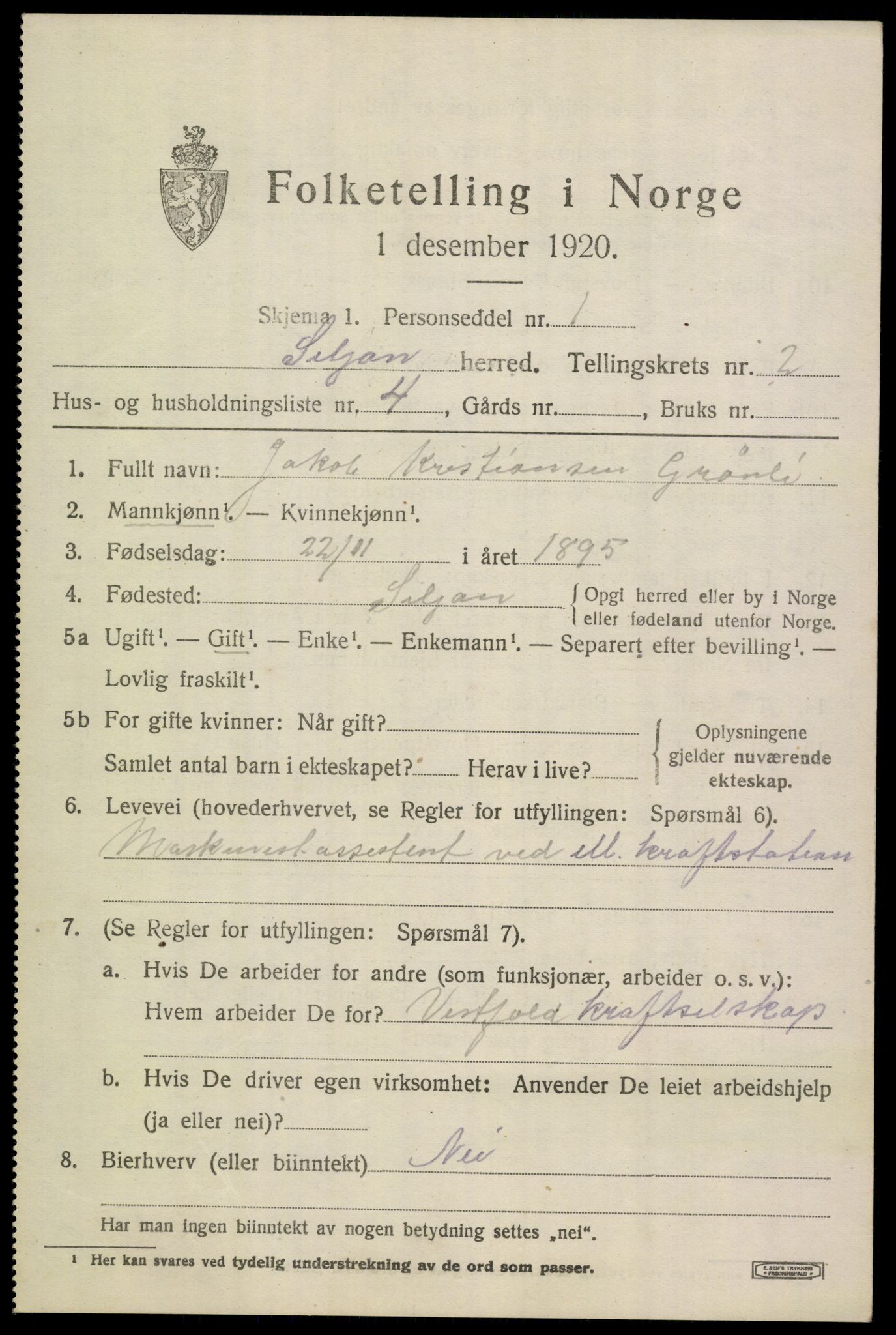 SAKO, 1920 census for Siljan, 1920, p. 969