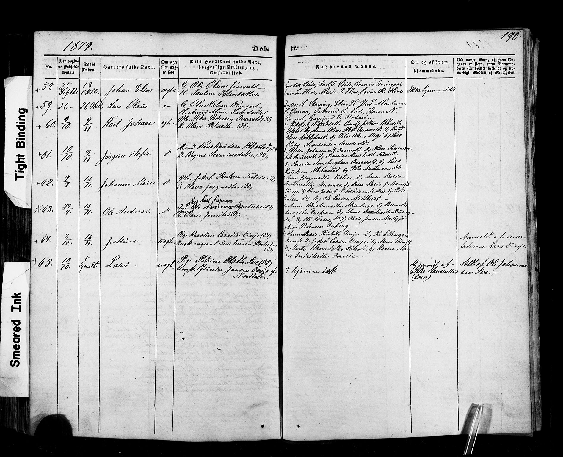 Ministerialprotokoller, klokkerbøker og fødselsregistre - Møre og Romsdal, AV/SAT-A-1454/520/L0275: Parish register (official) no. 520A05, 1844-1881, p. 190