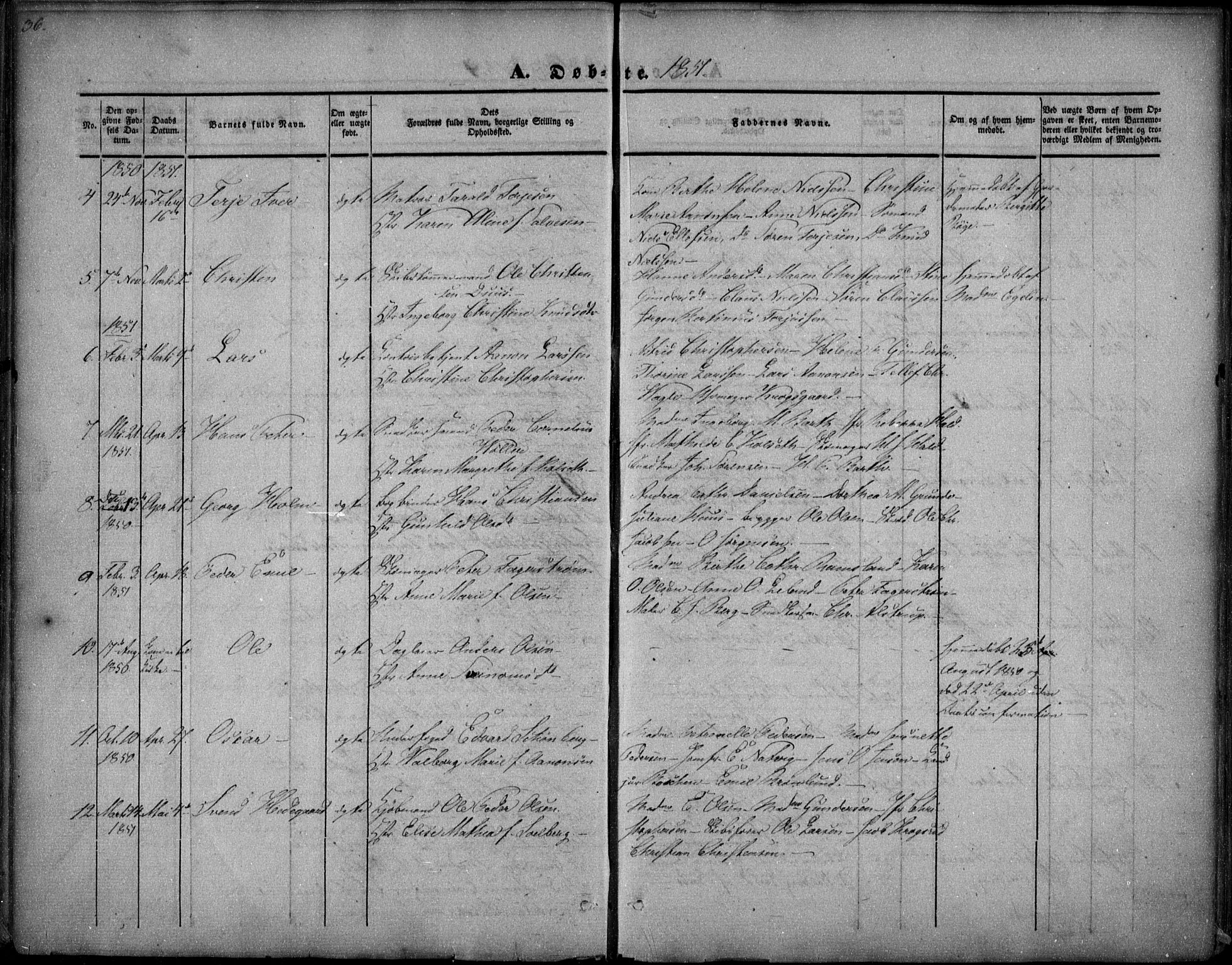 Arendal sokneprestkontor, Trefoldighet, AV/SAK-1111-0040/F/Fa/L0005: Parish register (official) no. A 5, 1838-1854, p. 36