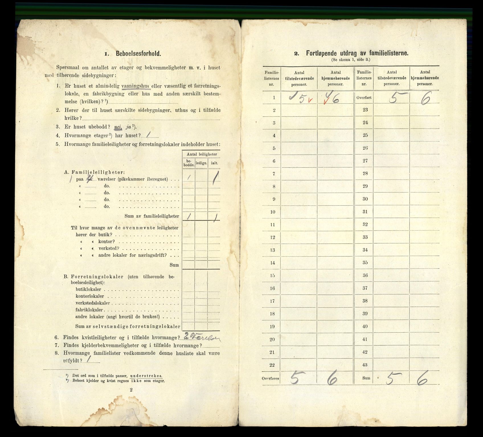 RA, 1910 census for Arendal, 1910, p. 7376