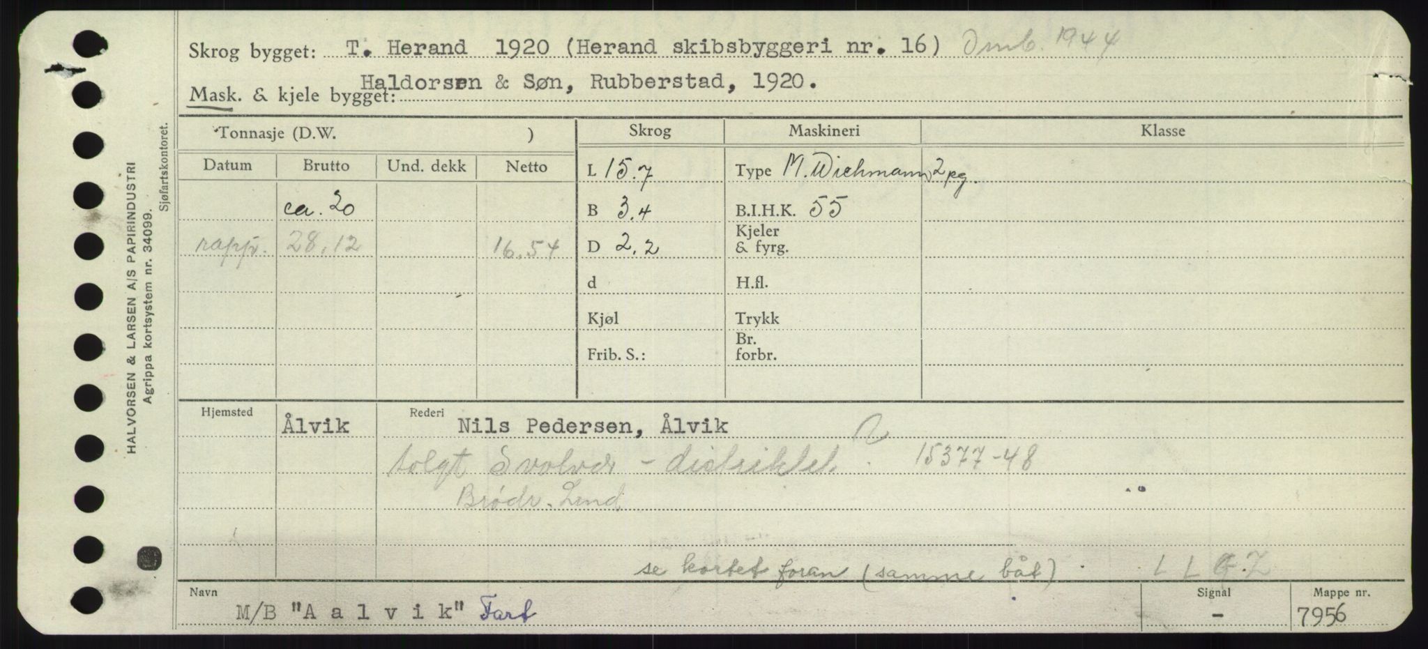 Sjøfartsdirektoratet med forløpere, Skipsmålingen, RA/S-1627/H/Hd/L0010: Fartøy, F-Fjø, p. 209