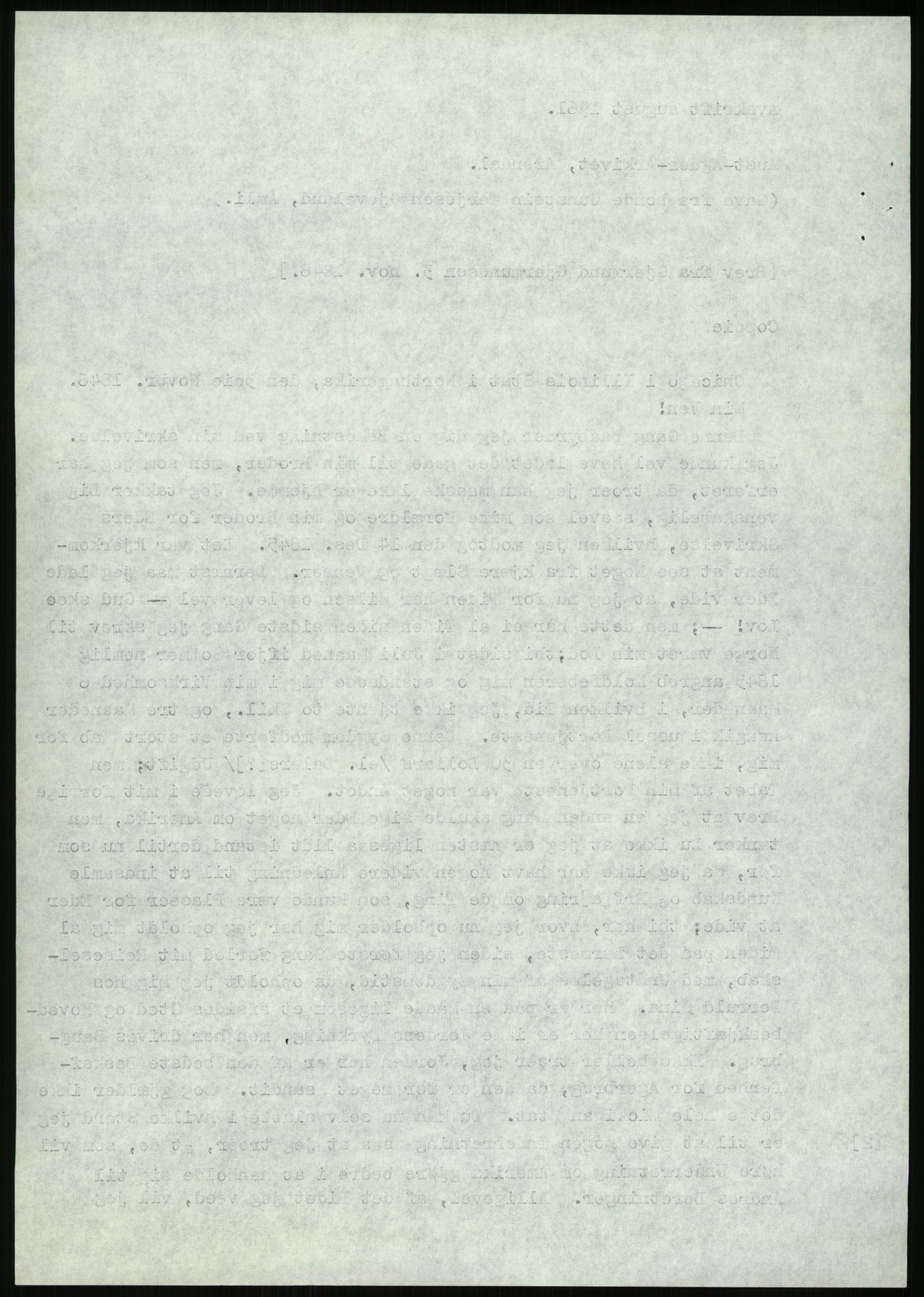 Samlinger til kildeutgivelse, Amerikabrevene, AV/RA-EA-4057/F/L0026: Innlån fra Aust-Agder: Aust-Agder-Arkivet - Erickson, 1838-1914, p. 400