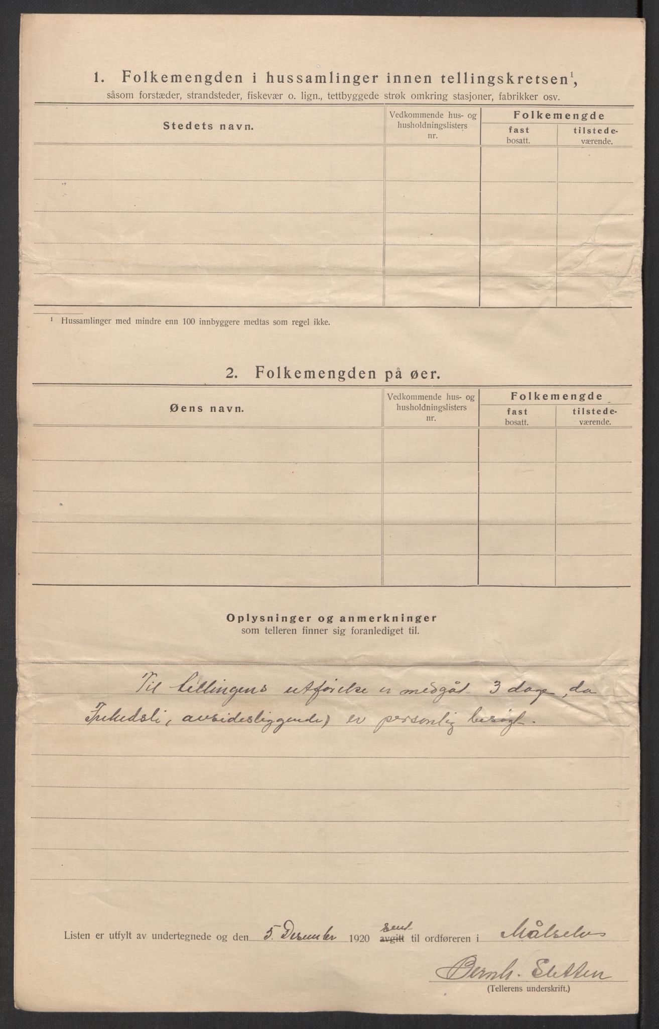 SATØ, 1920 census for Målselv, 1920, p. 65