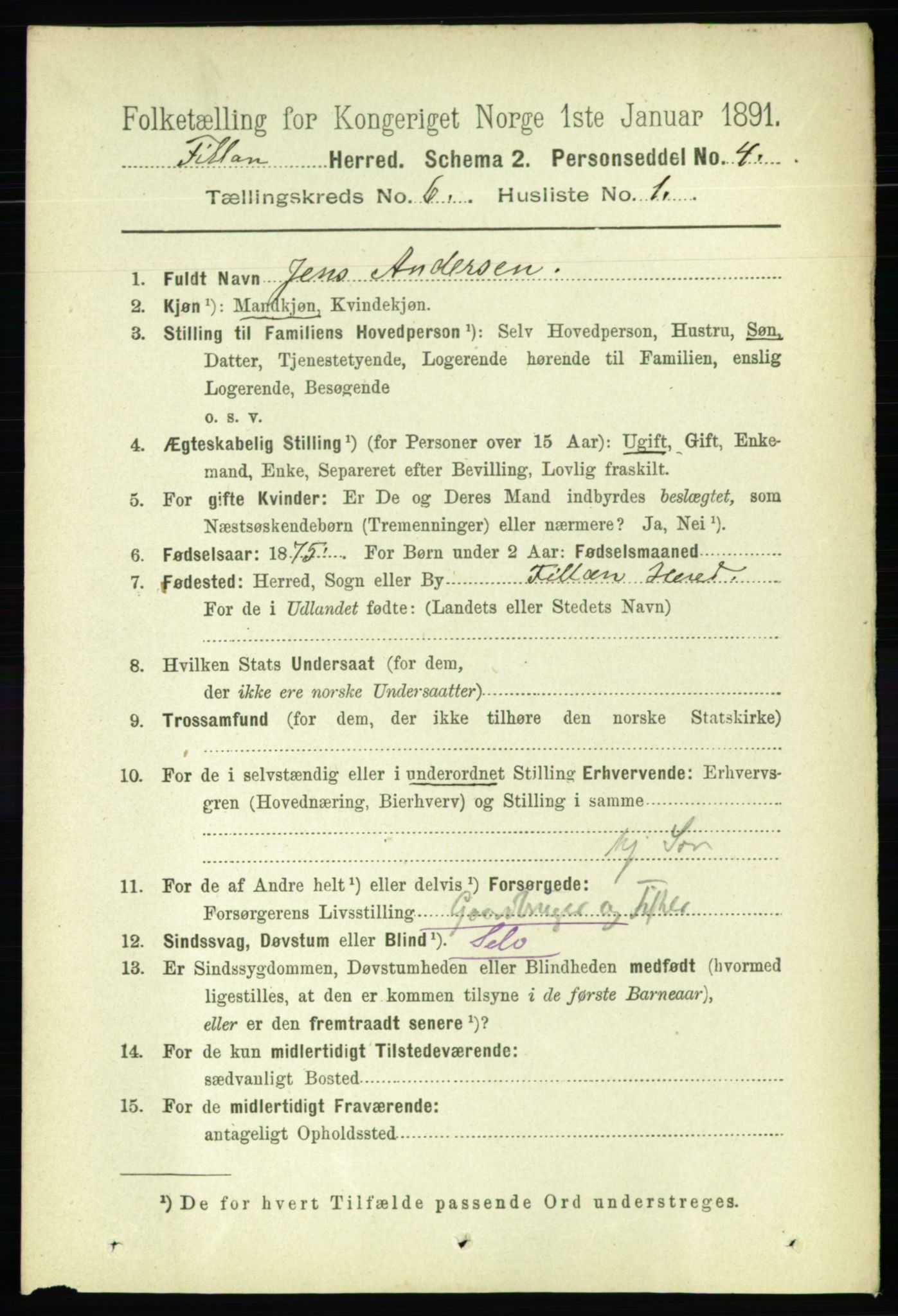 RA, 1891 census for 1616 Fillan, 1891, p. 1263