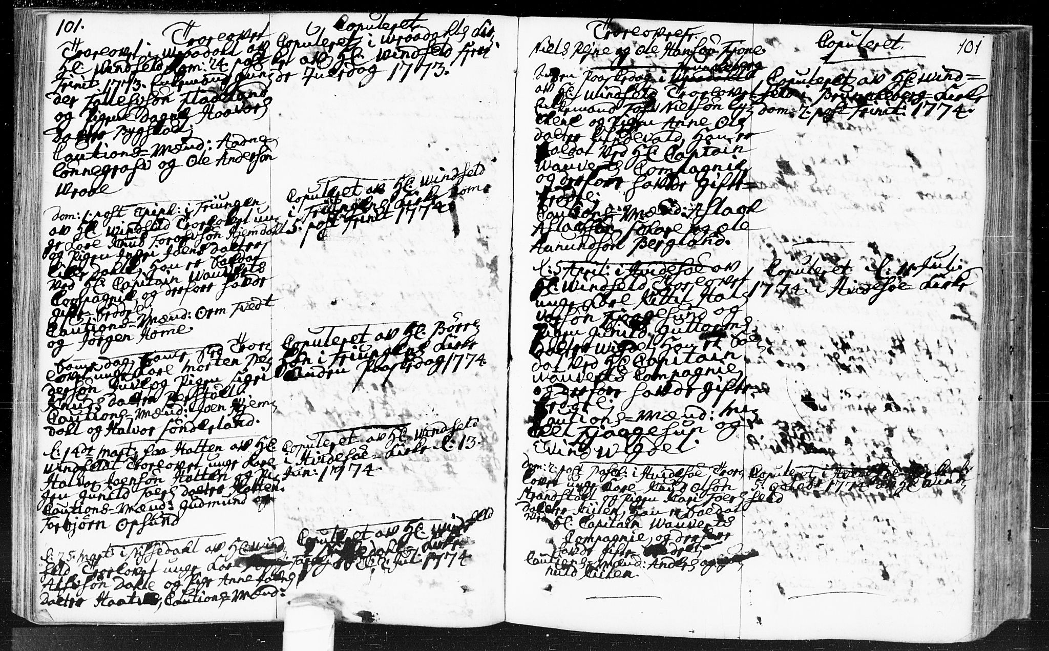 Kviteseid kirkebøker, SAKO/A-276/F/Fa/L0002: Parish register (official) no. I 2, 1773-1786, p. 101